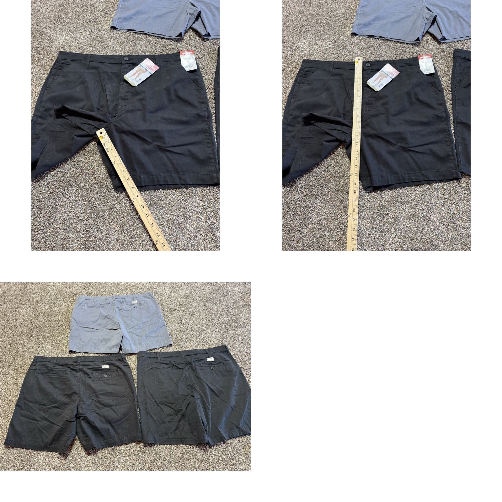 Wrangler Wrangler Mens Shorts 40 Chino 7" Inseam Stretch Regular Flat Front Pockets 3 Pack Gray Black New Modern Casual Size US 40 / EU 56 - 8 Thumbnail