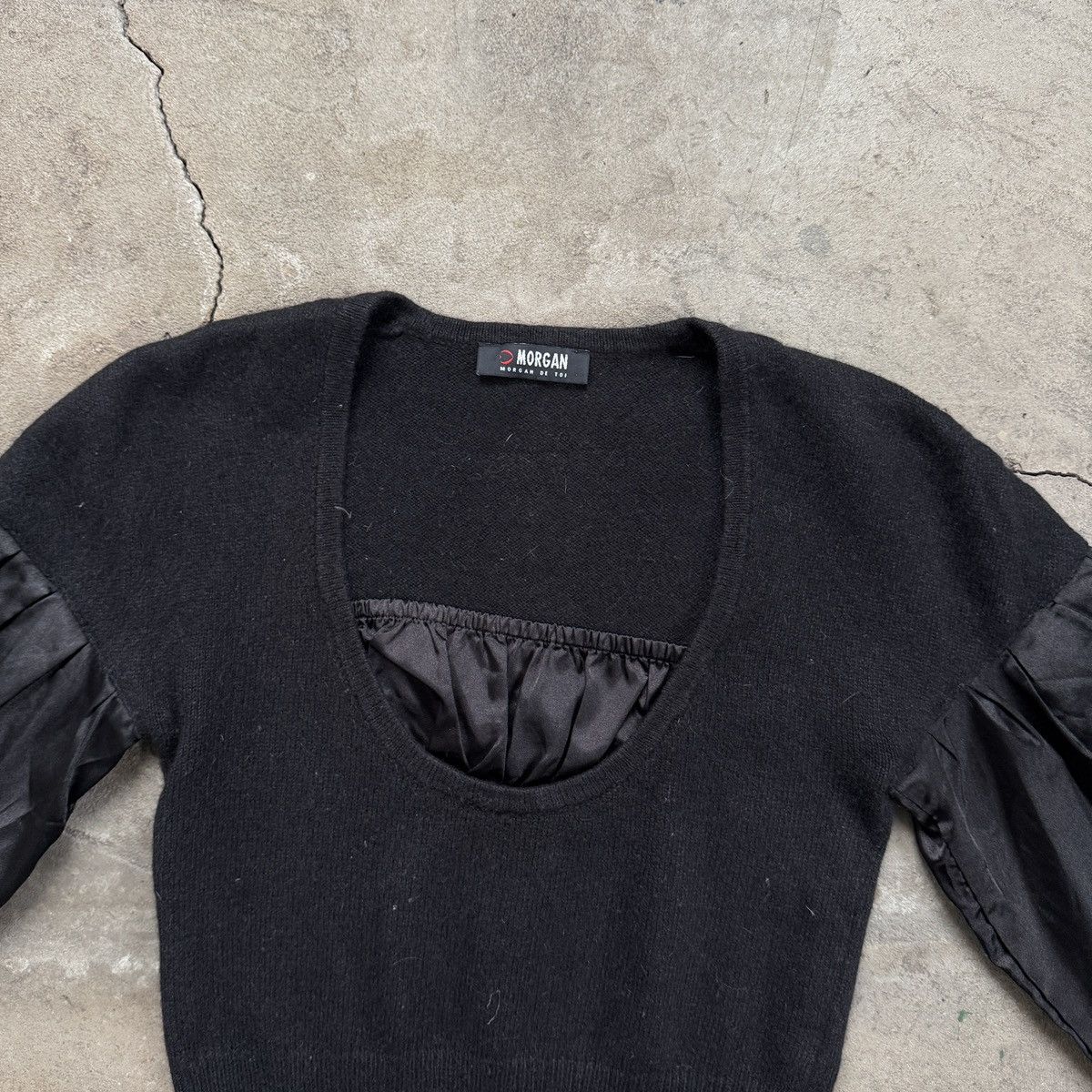 Japanese Brand Y2K Morgan de Toi Black Glam Blouse Size S / US 4 / IT 40 - 3 Thumbnail