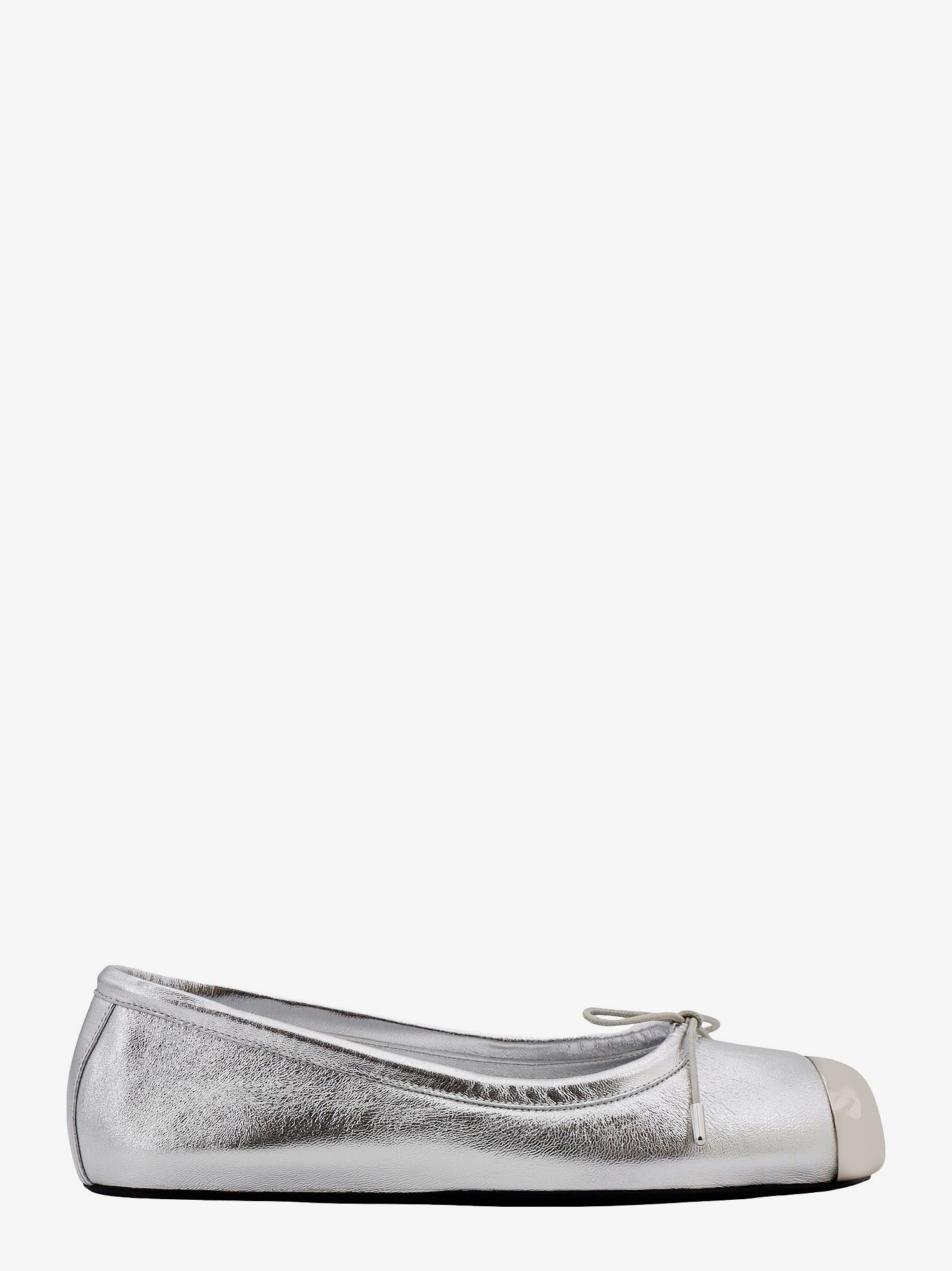 image of Alexander Mcqueen Ballerinas Woman Silver Ballerinas Shoes, Women's (Size 6)
