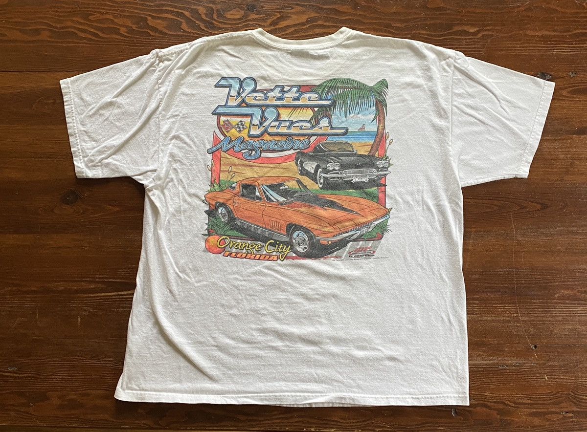 Anvil Vintage Y2K’s Vette Vues Magazine Florida Corvette Tee Size US XXL / EU 58 / 5 - 12 Thumbnail