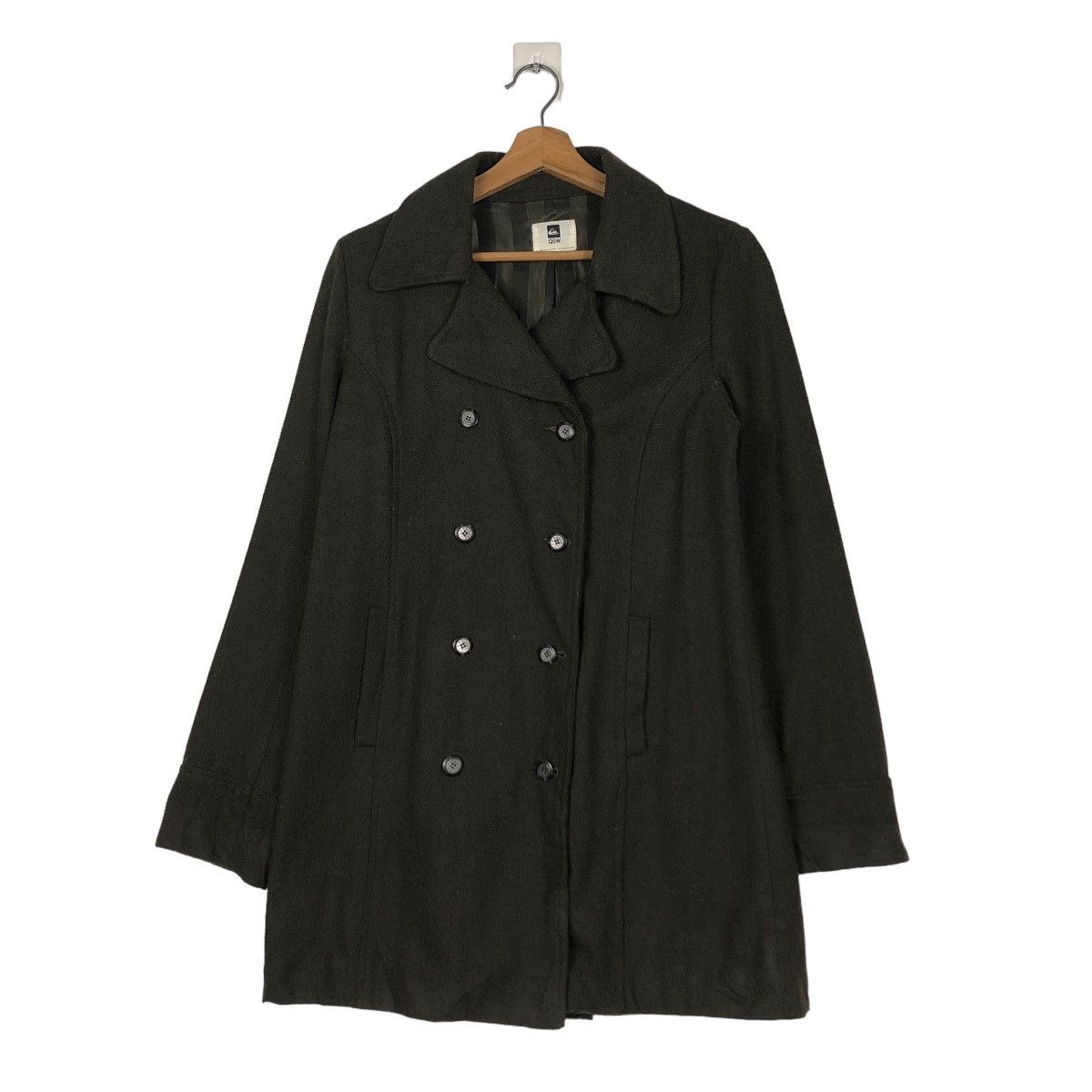 Japanese Brand 🔥Vintage Biker Jacket Quicksilver Double Collar Wool Size US S / EU 44-46 / 1 - 1 Thumbnail