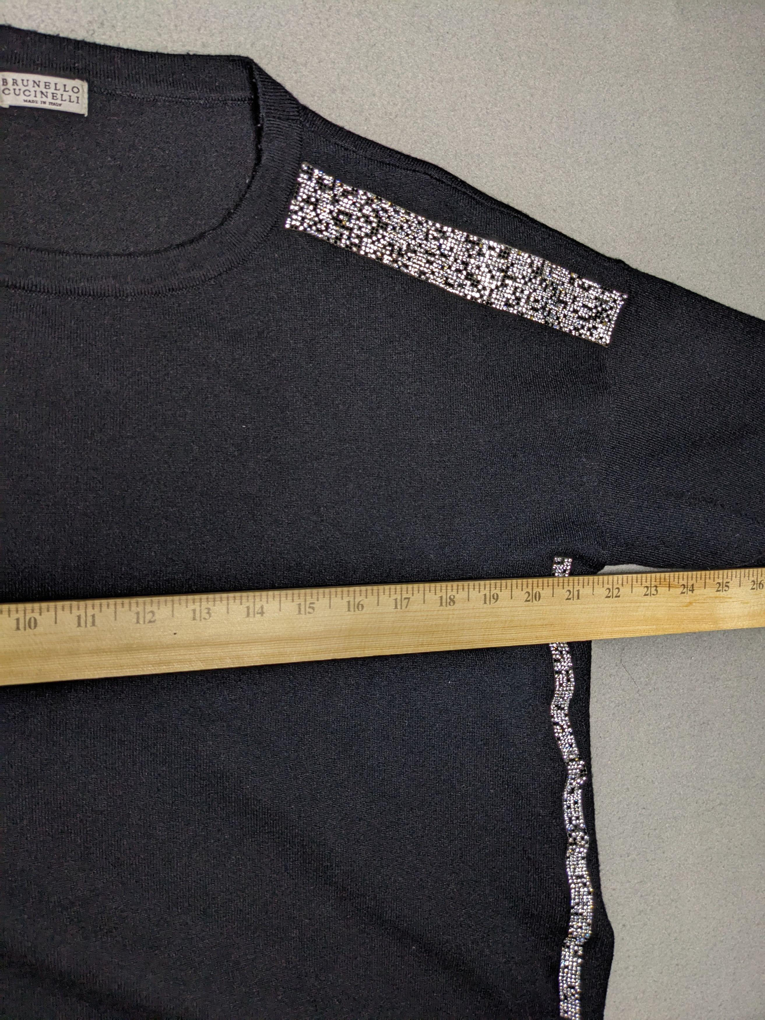 Brunello Cucinelli Brunello Cucinelli Sweater Womans Medium Rhinestone READ Size M / US 6-8 / IT 42-44 - 12 Thumbnail