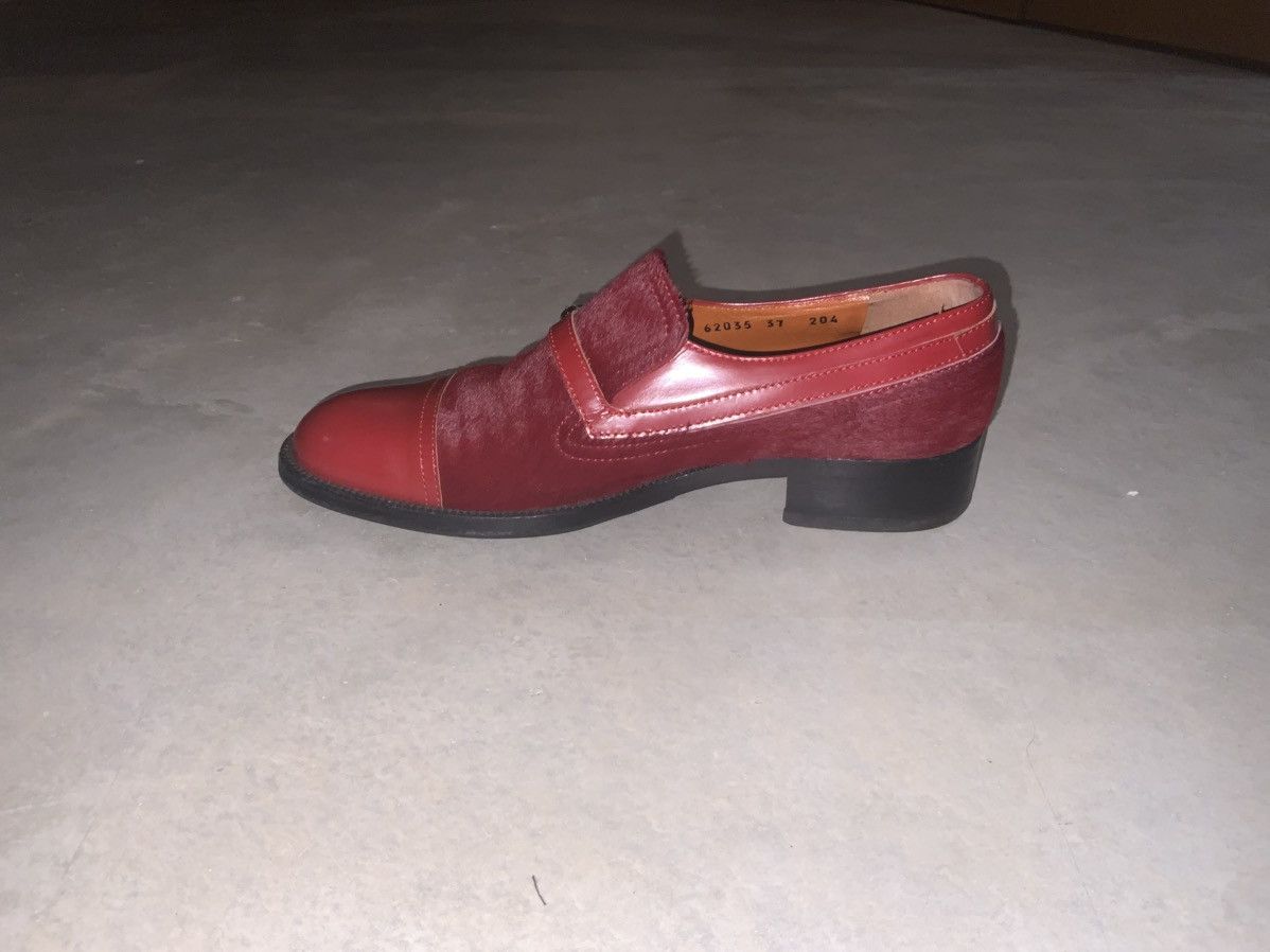 Fratelli Rossetti Red leather strap loafers Size US 6 / IT 36 - 2 Thumbnail