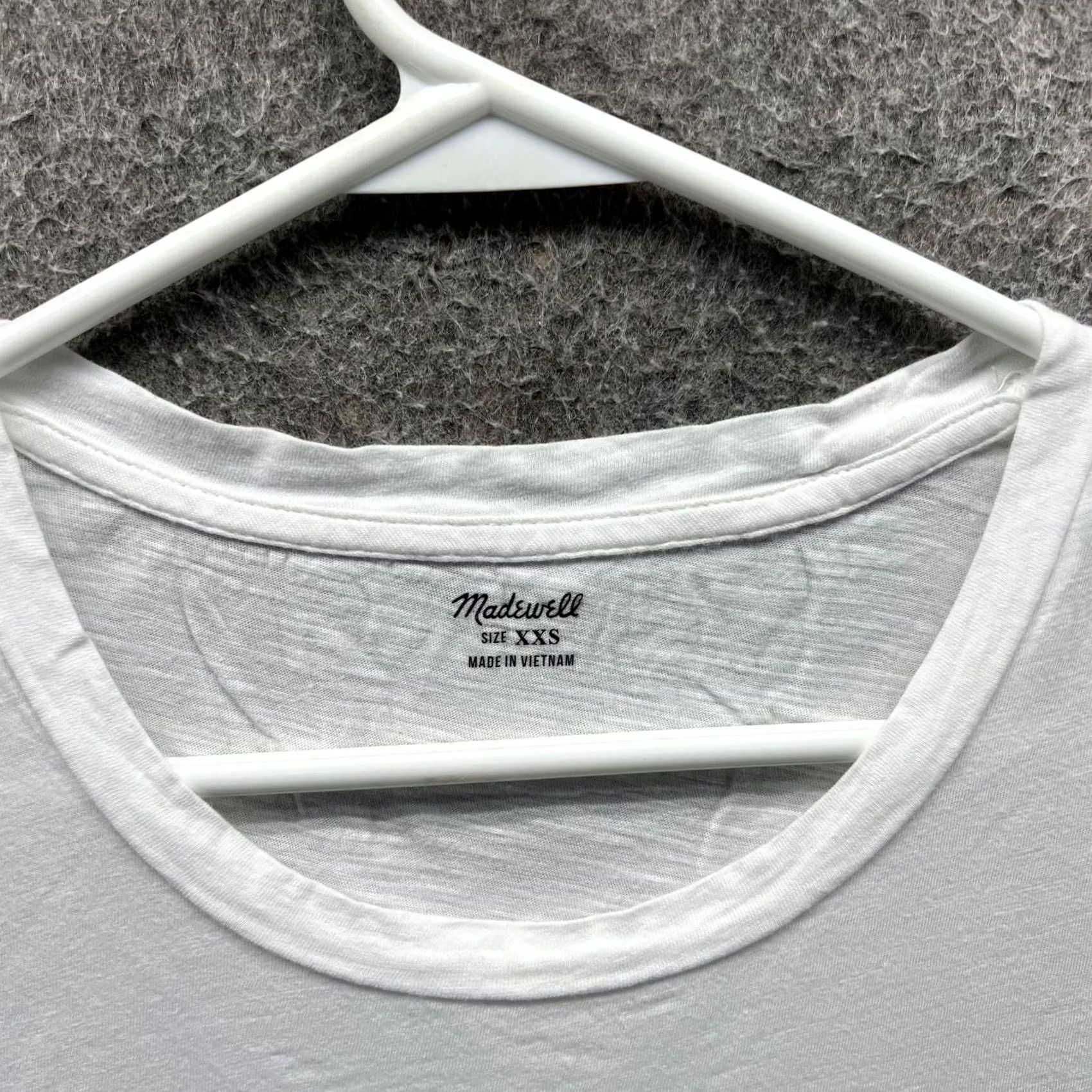 Madewell Madewell Tank Top Womens XXS White Pocket Scoop Neck Sleeveless Jersey Size XXS / US 00 / IT 34 - 2 Thumbnail
