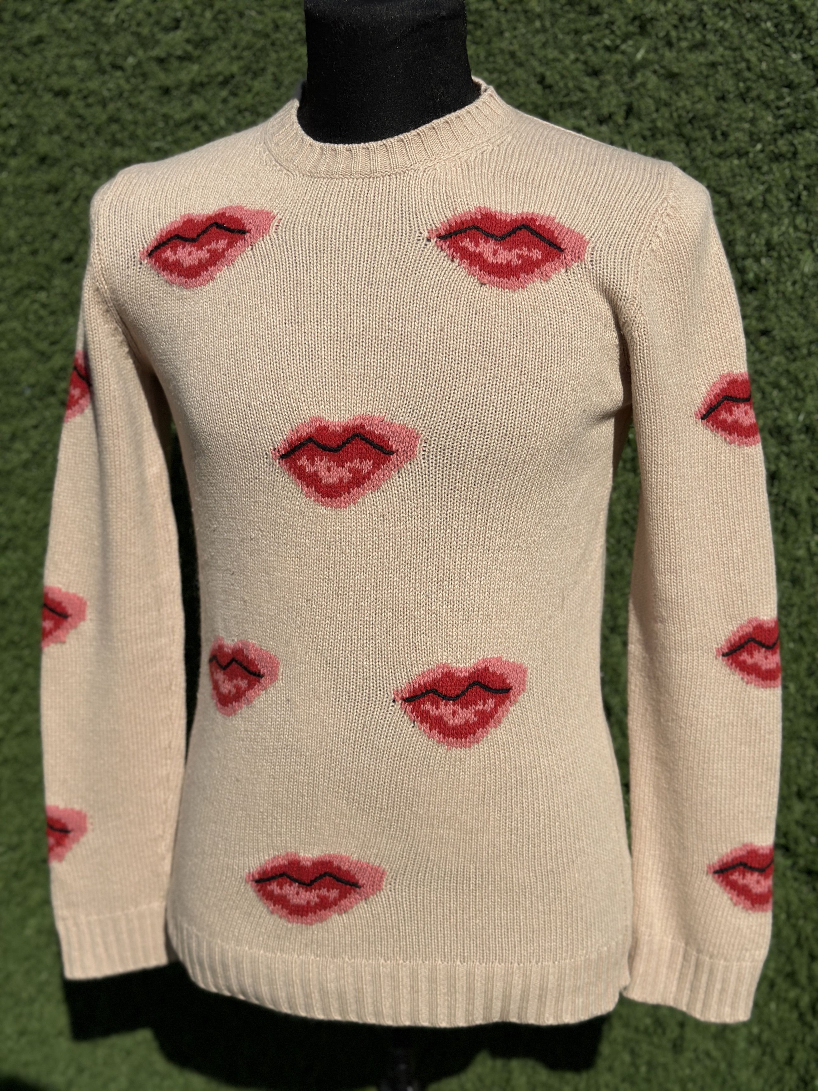 Prada Prada Lips Pattern Wool Cashmere Knit Sweater Size 42 IT Size M / US 6-8 / IT 42-44 - 6 Thumbnail