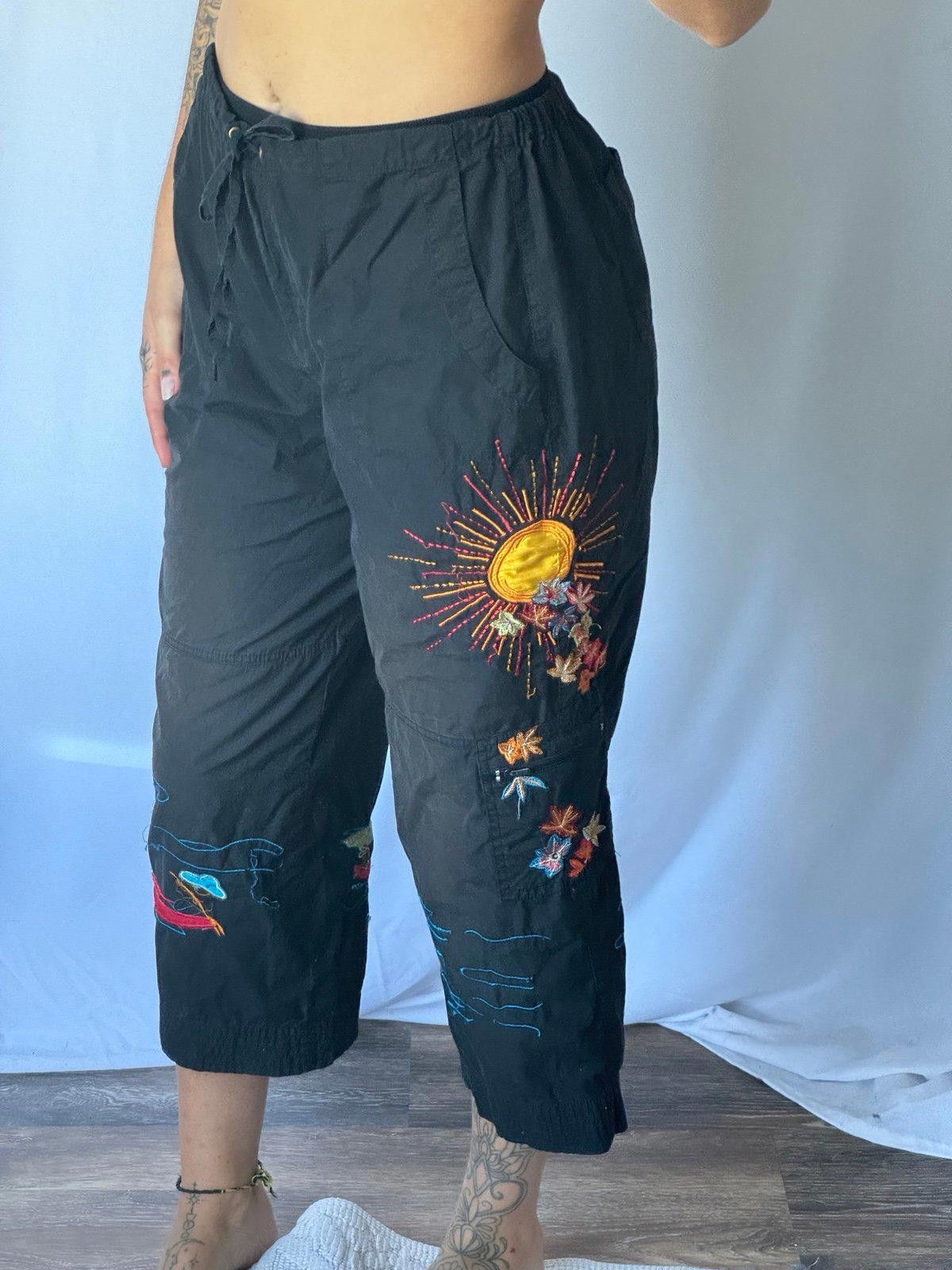 Designer Chicos embroidered pants Size 32" / US 10 / IT 46 - 4 Thumbnail