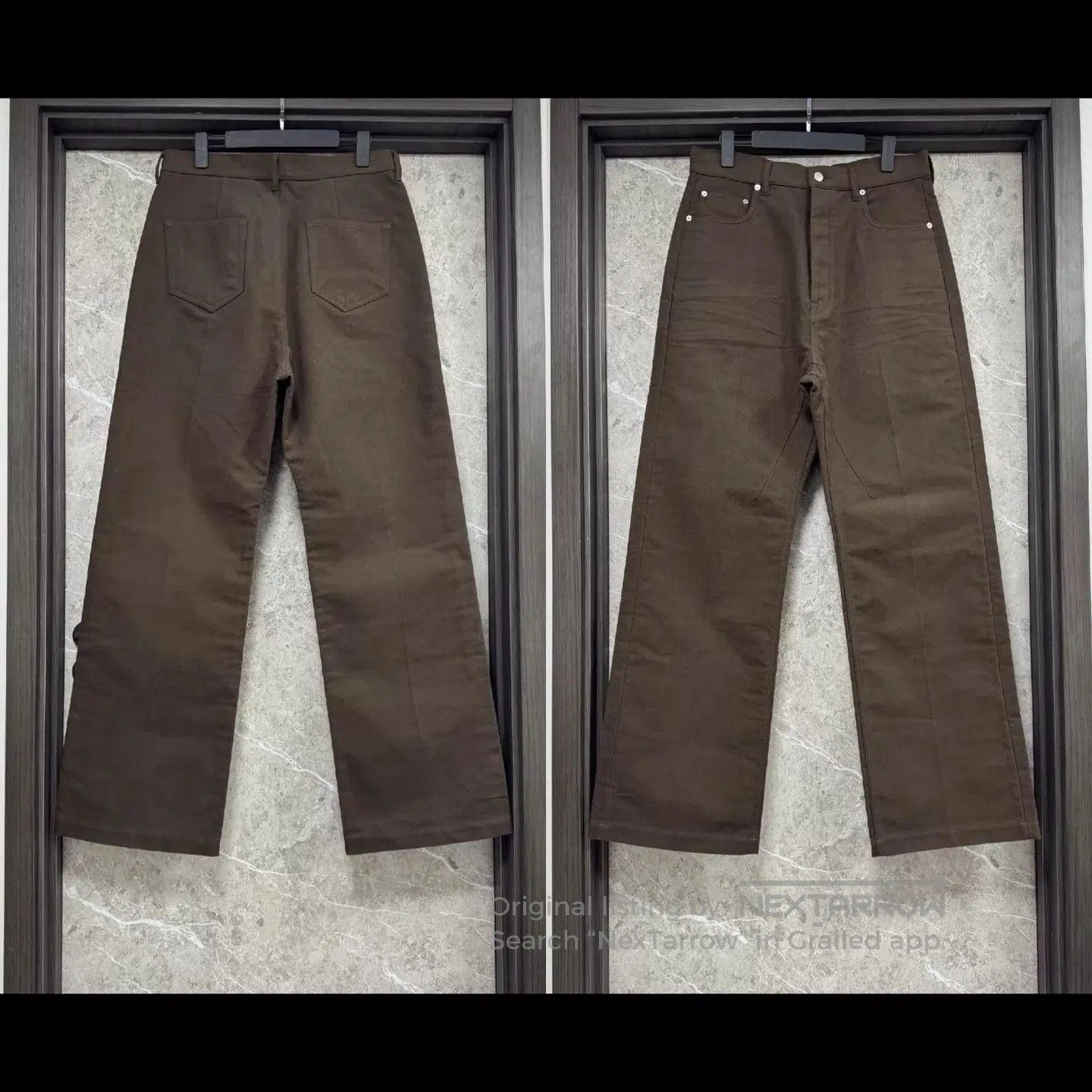 Rick Owens Brown Casual Pants with Chain Detail Size 32. Size US 32 / EU 48 - 3 Thumbnail