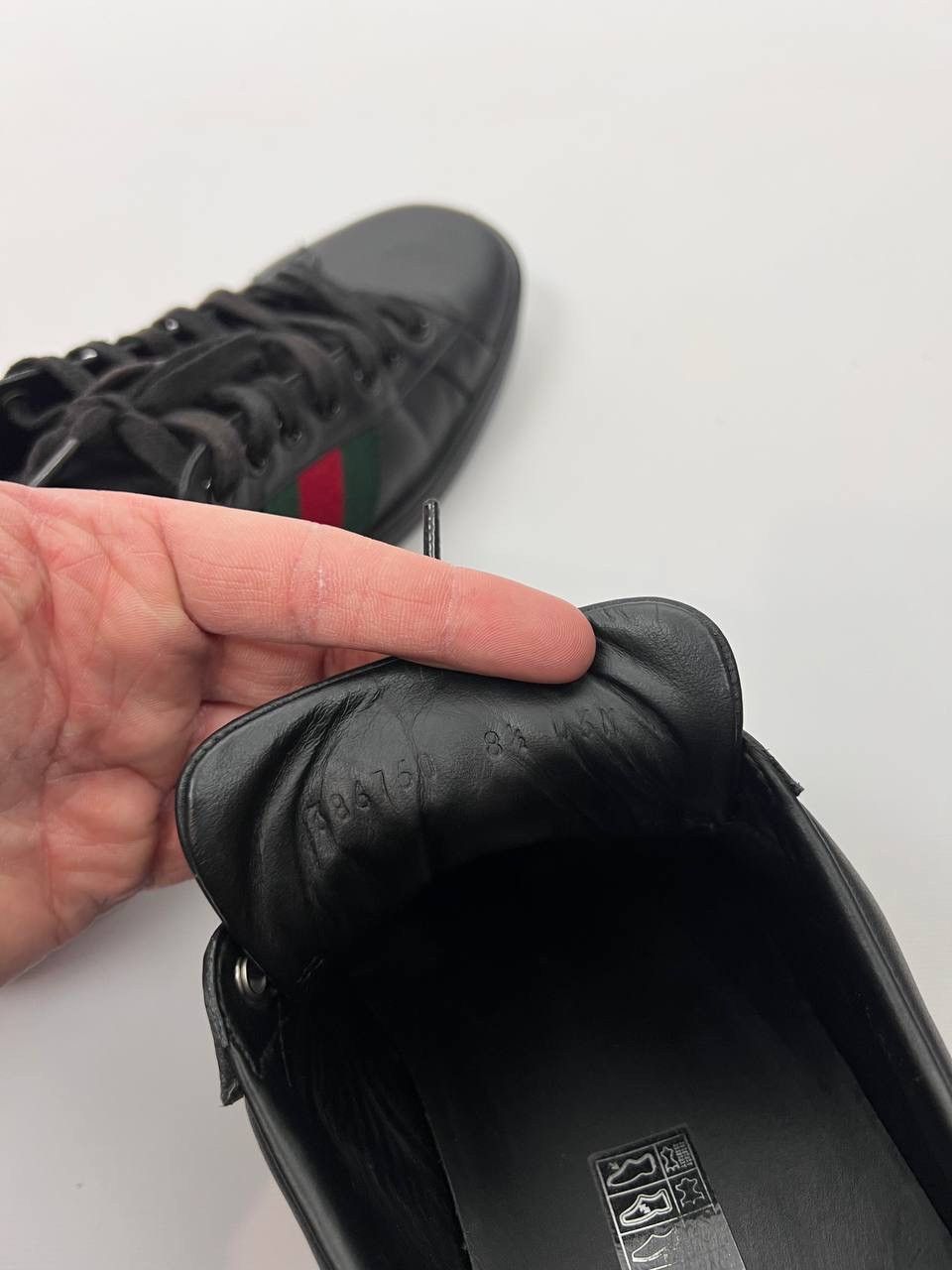 Gucci Gucci Ace black leather classic sneaker size 8 1/2 Size US 8 / EU 41 - 2 Thumbnail