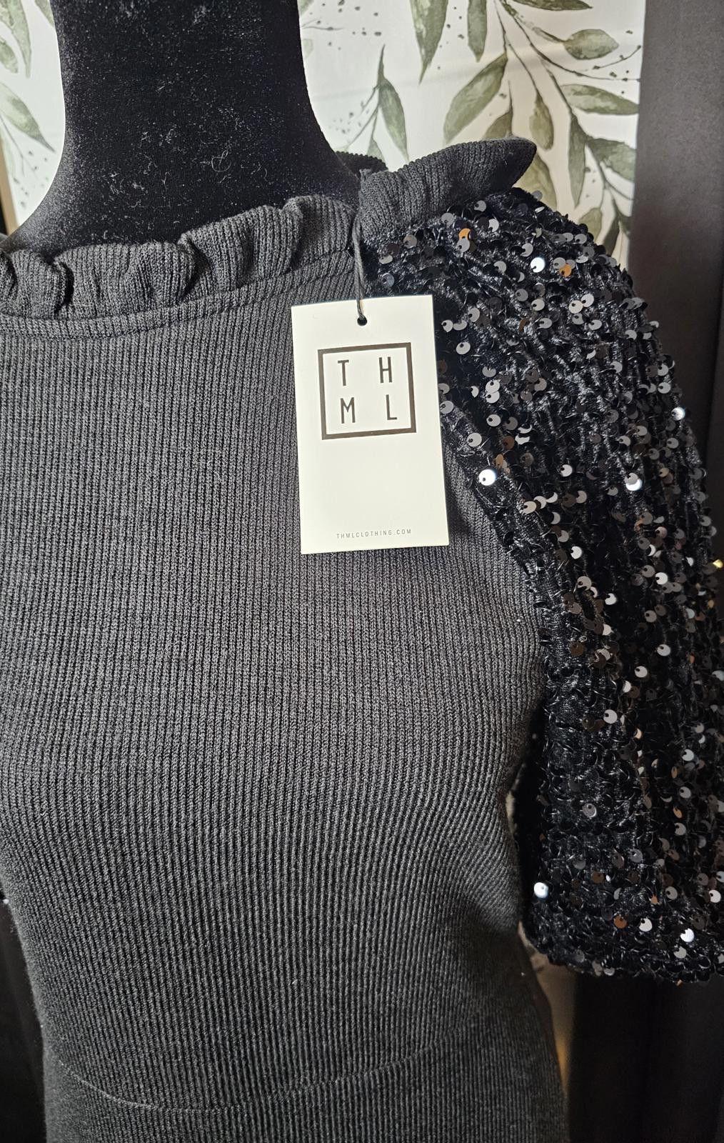 Other NWT THML Dress Black Womens Size M Anthropologie Size M / US 6-8 / IT 42-44 - 1 Thumbnail