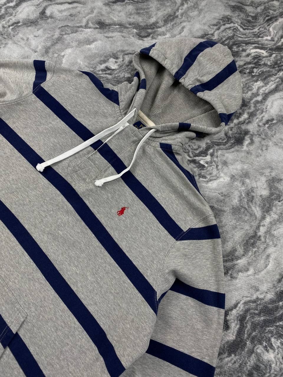 Polo Ralph Lauren Vintage Polo Ralph Lauren Rugby Striped Hooded Men Size XL Size US XL / EU 56 / 4 - 2 Thumbnail