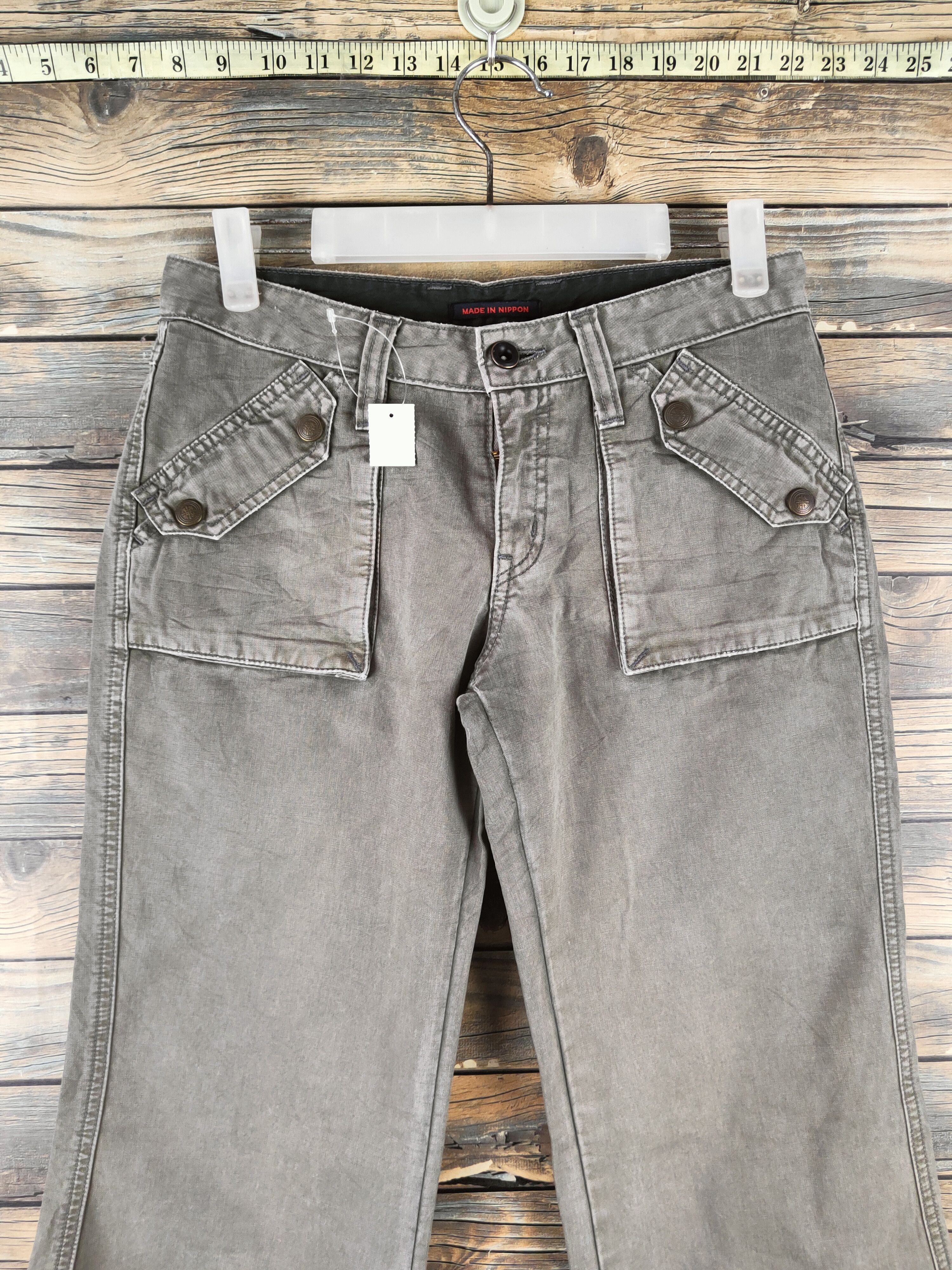 Japanese Brand DL Et boite Olive Multipocket Casual Pants #46-354 Size 26" / US 2 / IT 38 - 2 Thumbnail
