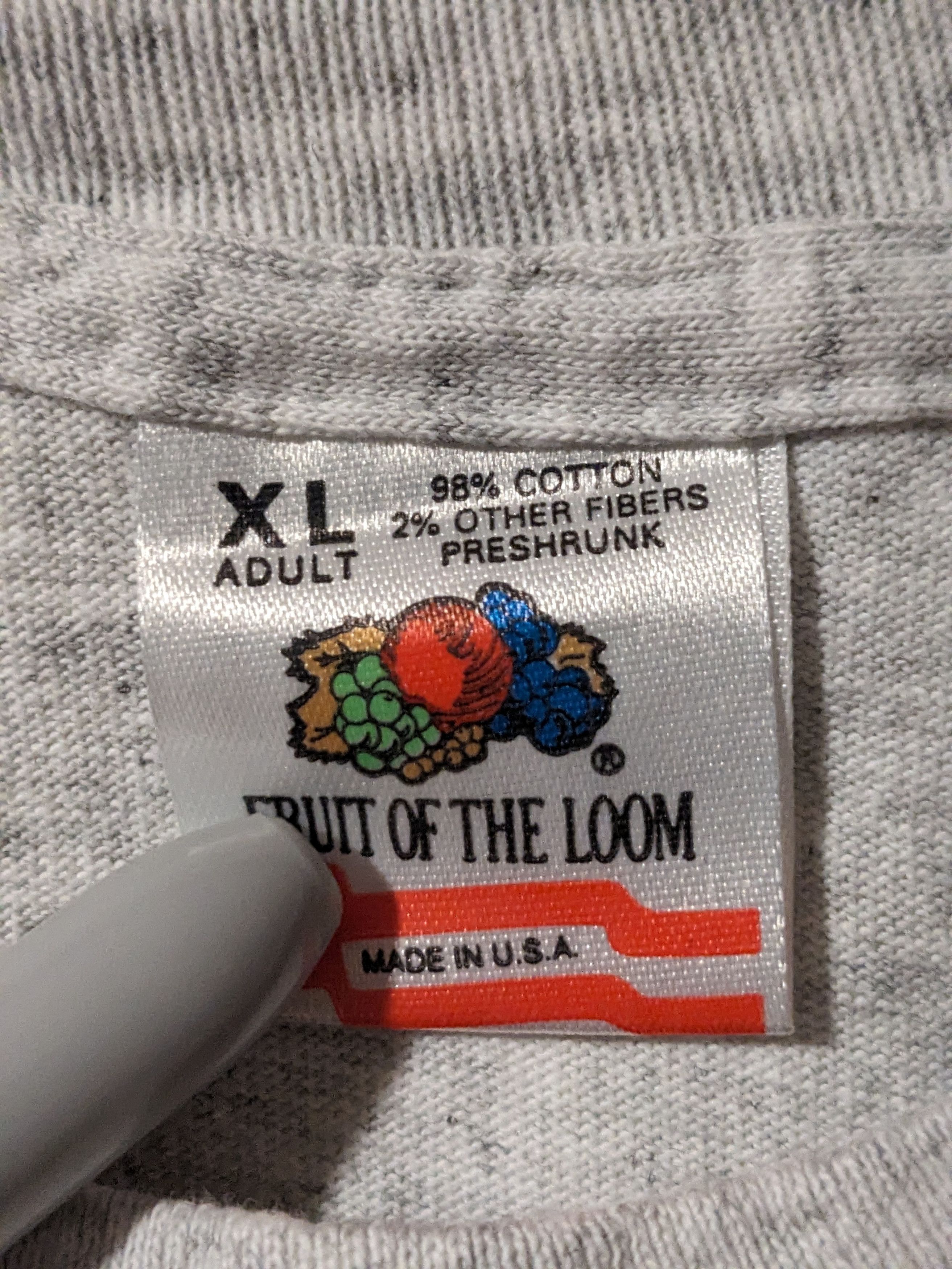 Fruit Of The Loom × Vintage Vintage 90s Butt Naked Baseball Sports X-Large Gray T-Shirt Size US XL / EU 56 / 4 - 5 Thumbnail