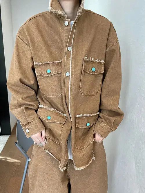 Other Oversized Turquoise Embellishments Denim Jacket Size US M / EU 48-50 / 2 - 6 Thumbnail