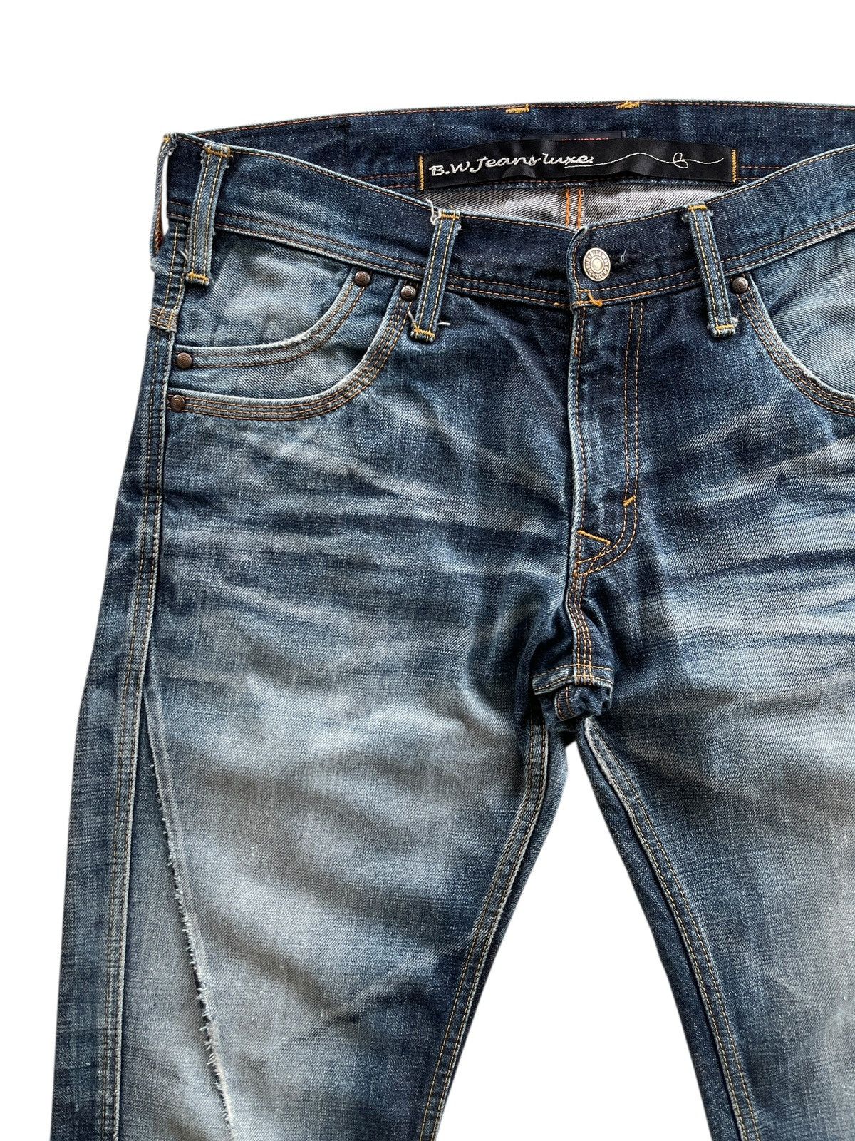 Japanese Brand Vintage Blue Way Distressed Flare Denim Jeans Size US 33 - 5 Thumbnail