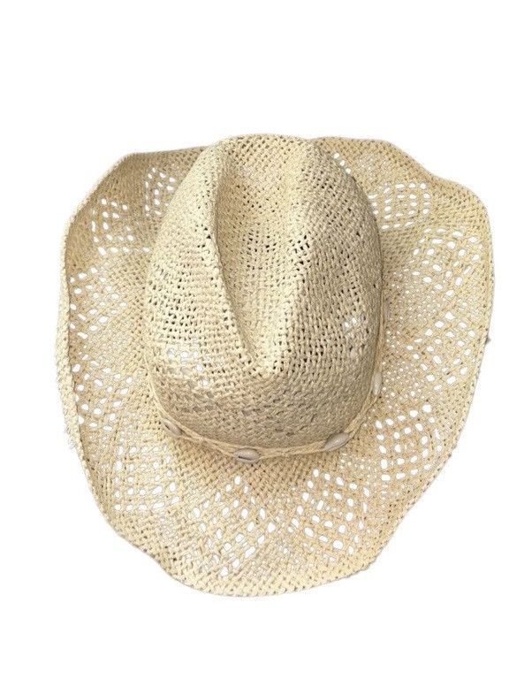 Vintage Vintage Sundance Crochet Raffia Cowboy Hat Size ONE SIZE - 6 Thumbnail