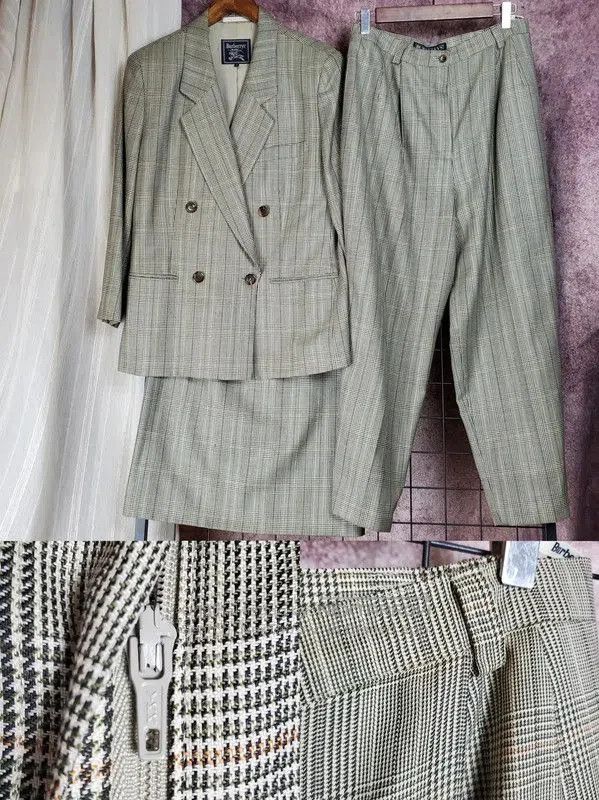 Burberry Burberry Green Check Wool Cardigan for Women. Size M / US 6-8 / IT 42-44 - 1 Thumbnail