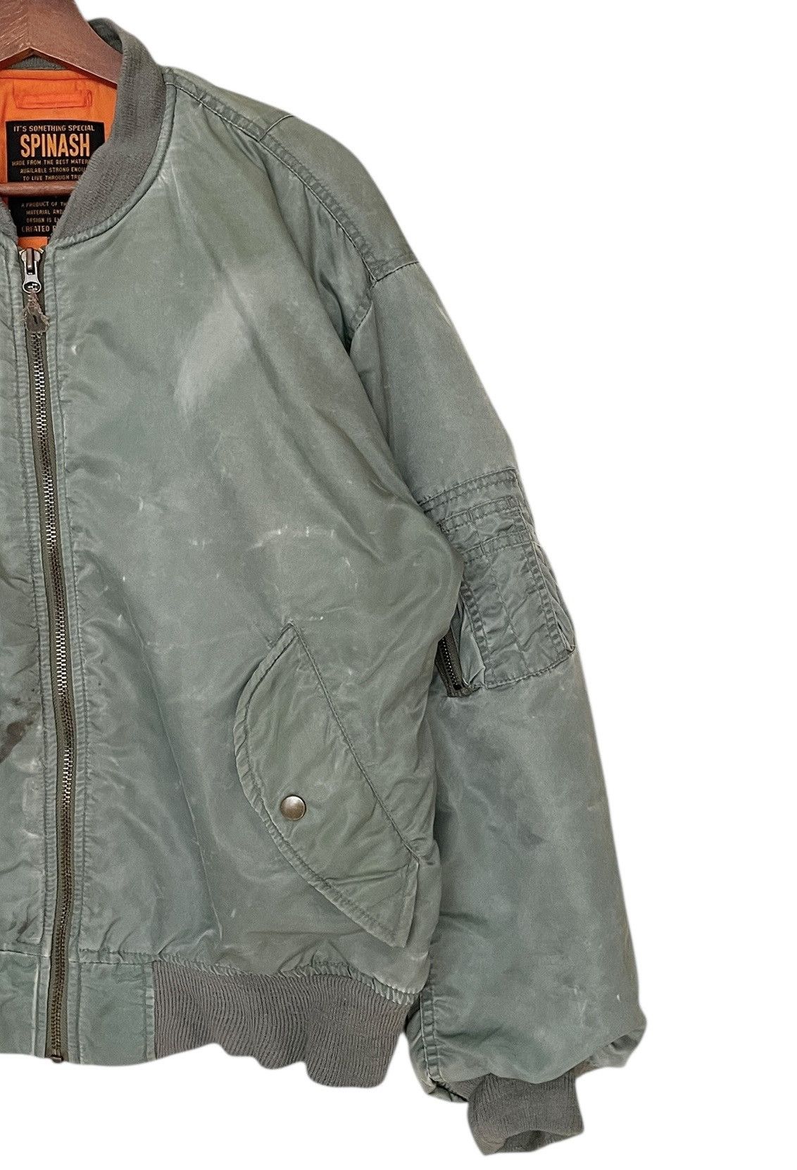 Japanese Brand × Vintage Vintage Japanese Brand Spinash MA-1 Flight Jacket 1990s Size US L / EU 52-54 / 3 - 4 Thumbnail