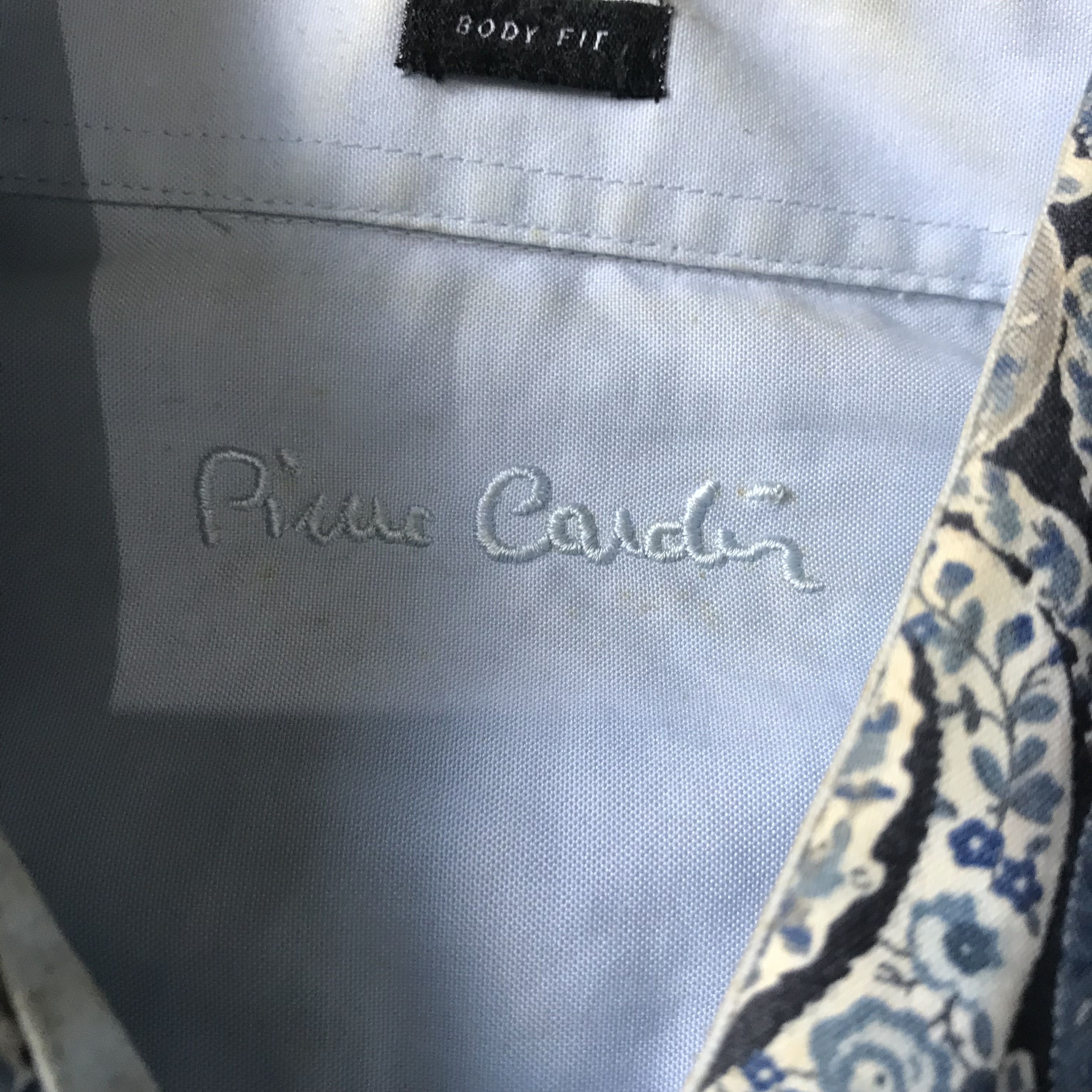Designer × Pierre Cardin Pierre Cardin France paisley blue peacock long sleeves shirt Size US M / EU 48-50 / 2 - 9 Thumbnail