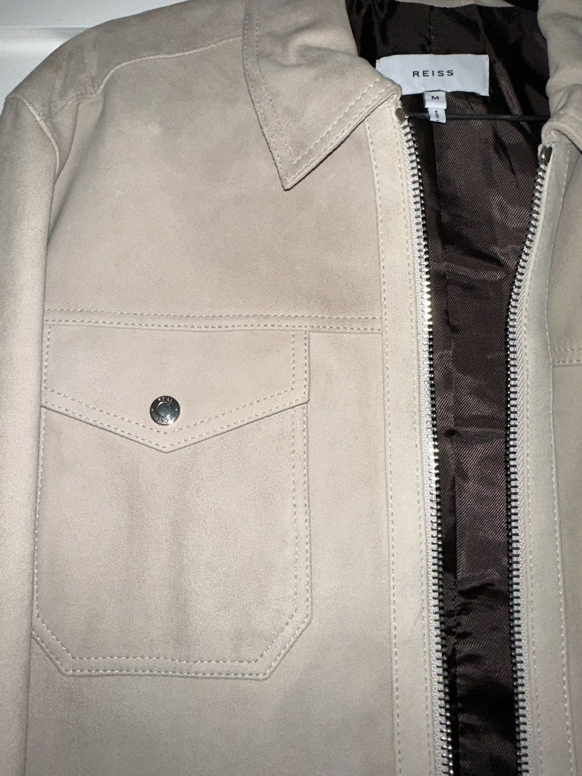 Reiss Reiss Suede Trucker Jacket sz M Size US M / EU 48-50 / 2 - 5 Thumbnail