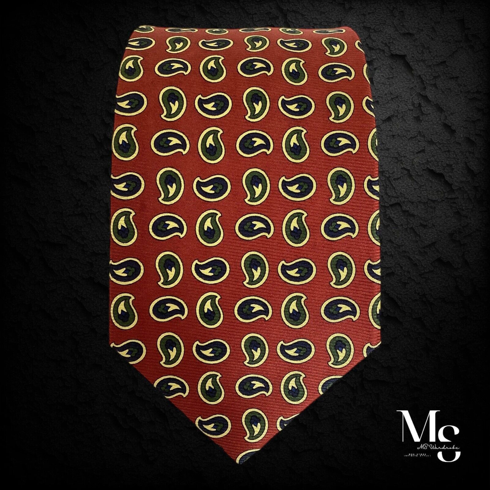 Other REPS & TWILL Red Paisley Luxury Silk Tie Made In France Size ONE SIZE - 4 Thumbnail