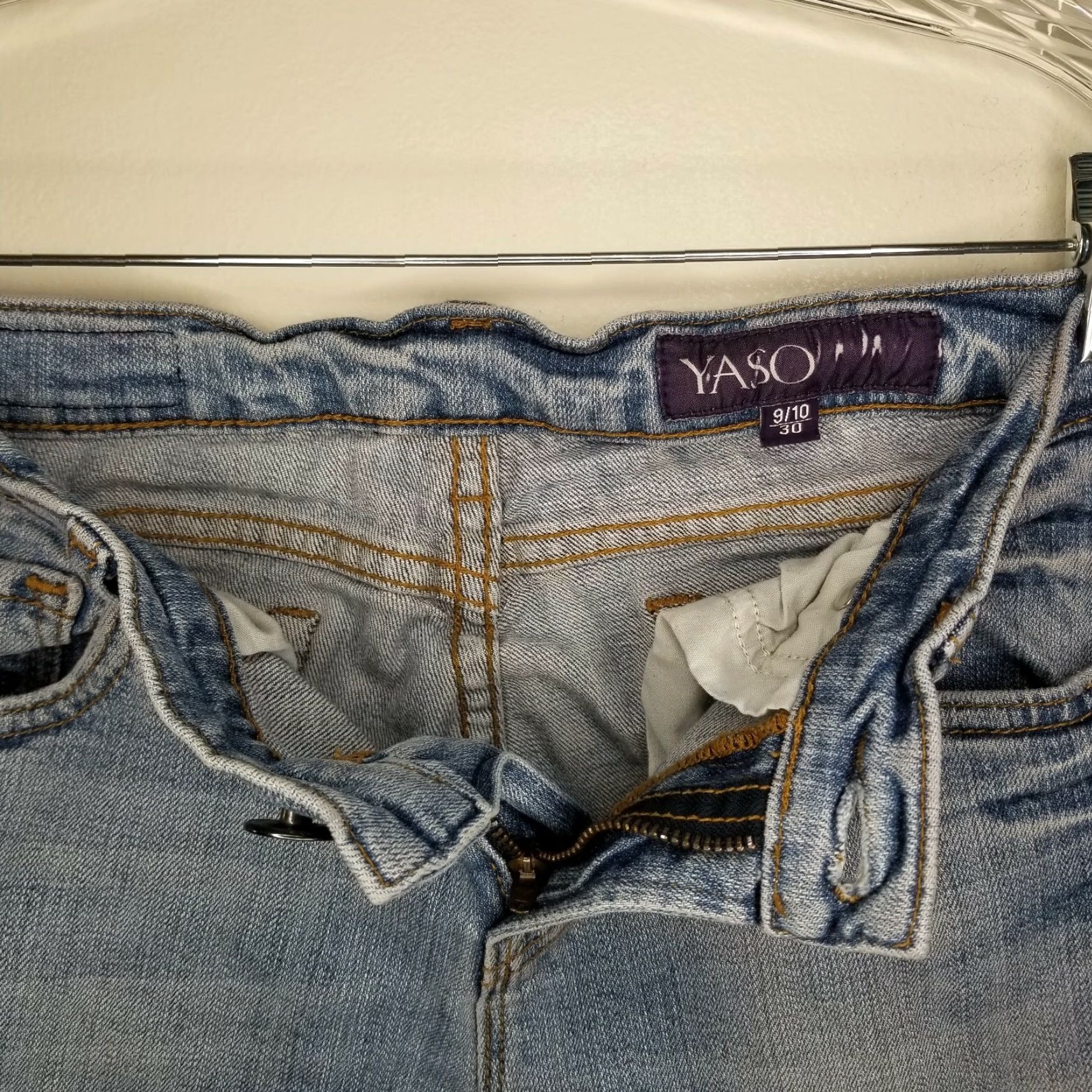 Vintage Yaso Jeans Womens 9/10 30 Blue Straight Size 30" / US 8 / IT 44 - 3 Thumbnail