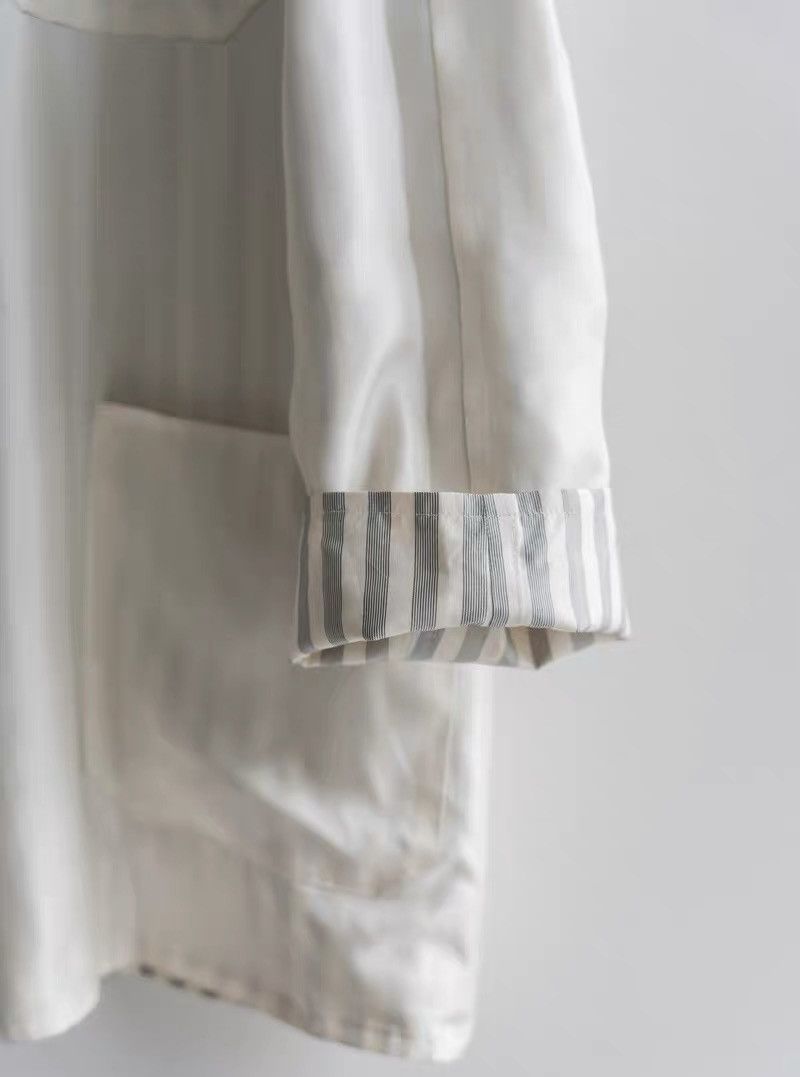 Yohji Yamamoto Yohji Yamamoto 98SS Striped Reversible Silk Jacket Size US M / EU 48-50 / 2 - 8 Thumbnail