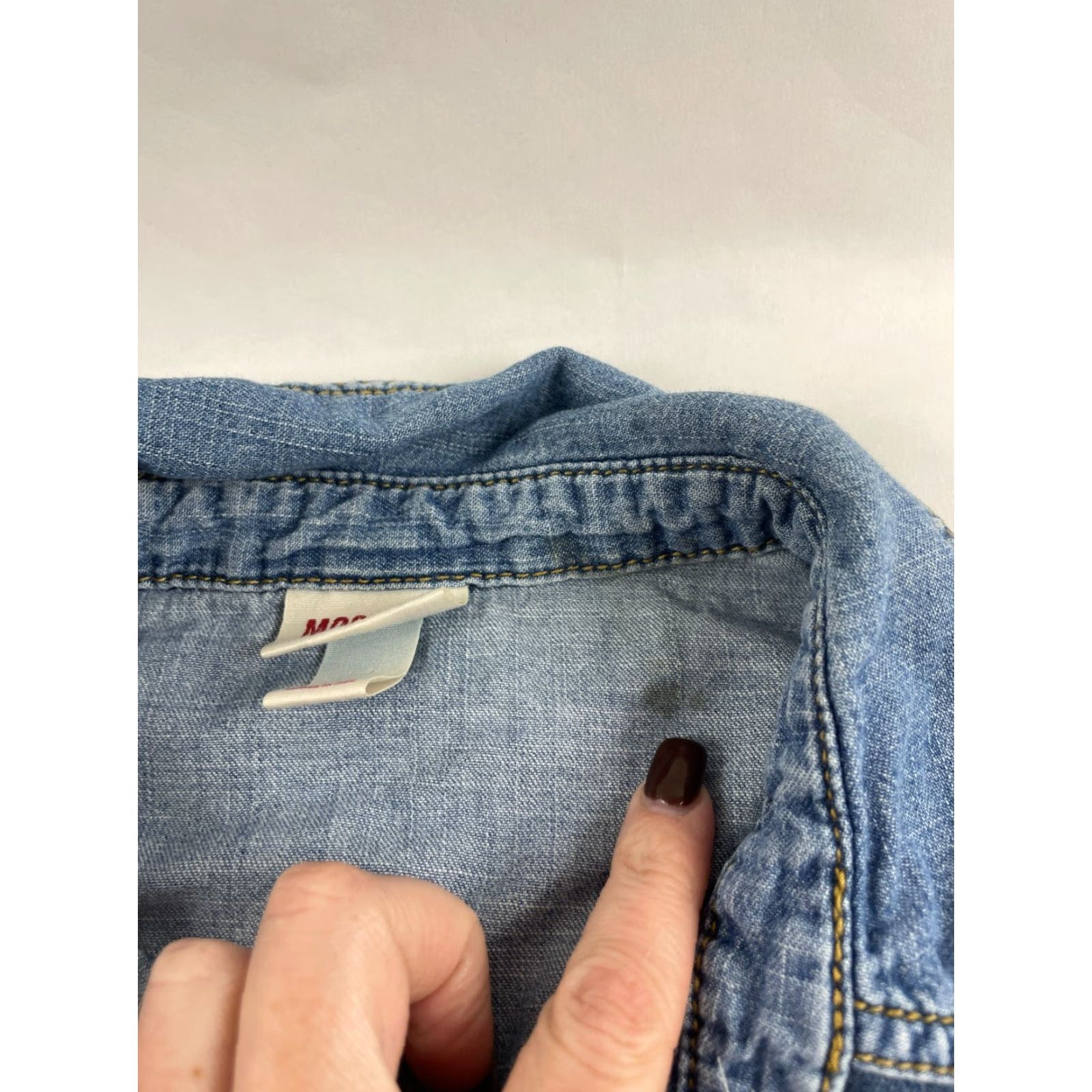 Mossimo Mossimo Jacket Shirt Women's XS Blue Denim Button Up Long Sleeve Pockets Size XS / US 0-2 / IT 36-38 - 5 Thumbnail