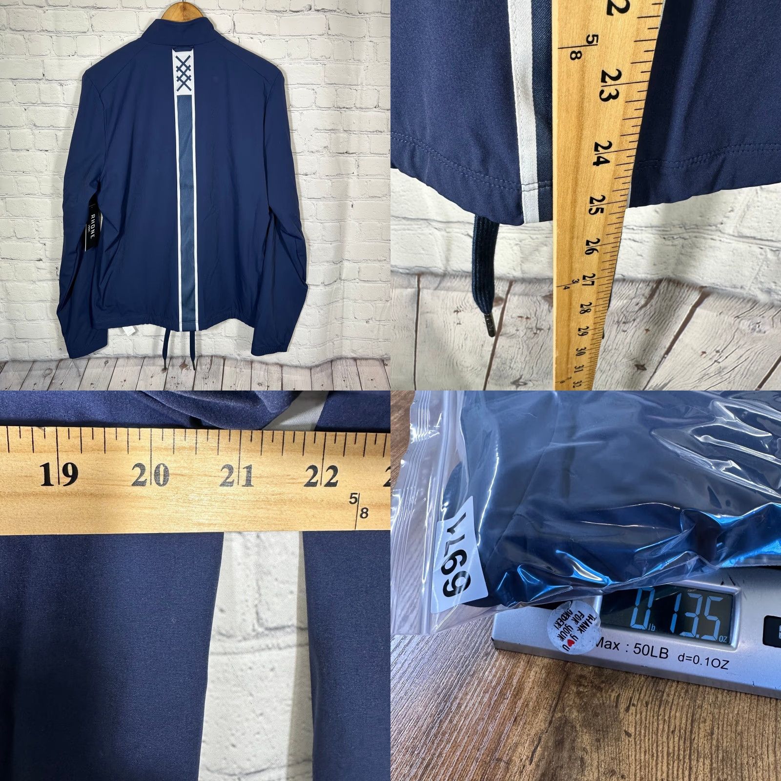 Rhone Rhone Coaches Jacket Mens Small Dark Indigo Blue Full Zip Lightweight Pockets Zip Nylon Windbreaker Casual Travel Size US S / EU 44-46 / 1 - 8 Thumbnail