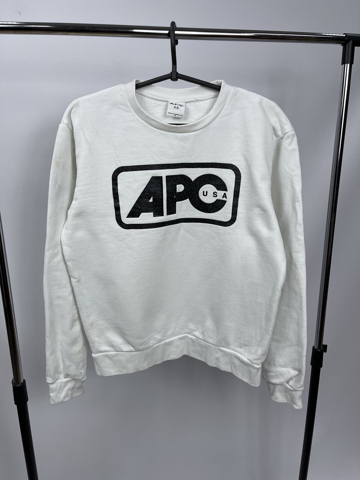 A.P.C. A.P.C. Paris USA Sweatshirt Size XS White Made in USA Logo Size US XS / EU 42 / 0 - 1 Thumbnail