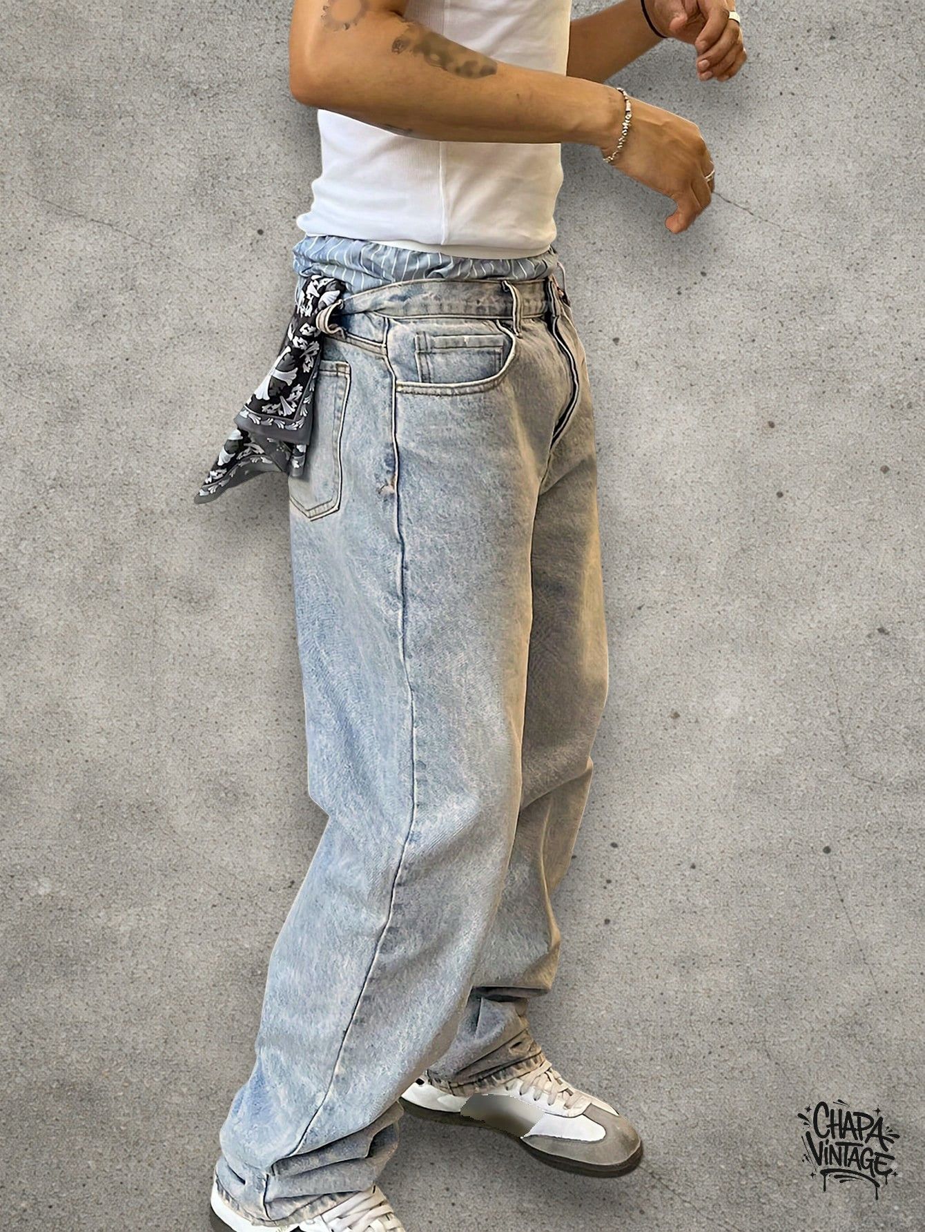 Vintage Washed light jeans Size US 32 / EU 48 - 2 Thumbnail