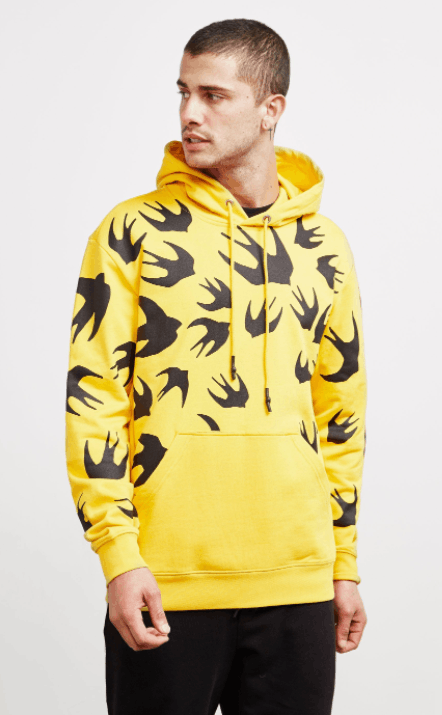 McQ Alexander McQueen ALEXANDER MCQUEEN Bird Graphic Hoodie In Chrome Yellow Size US L / EU 52-54 / 3 - 8 Thumbnail