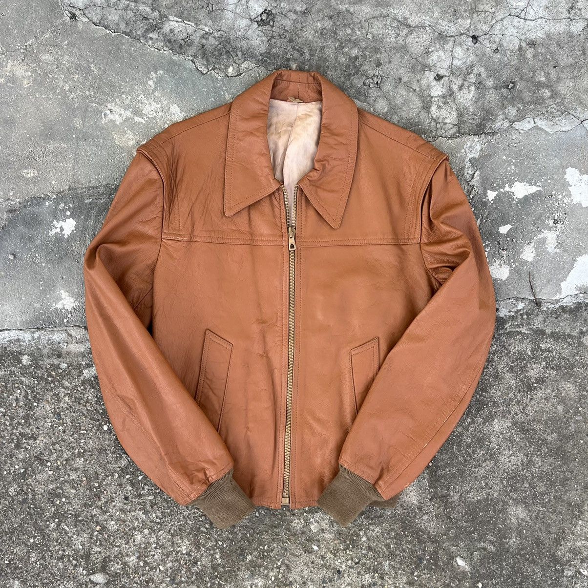 Leather × Vintage Vintage Genuine Real Leather Jacket High Quality Rock Punk Size US M / EU 48-50 / 2 - 1 Thumbnail