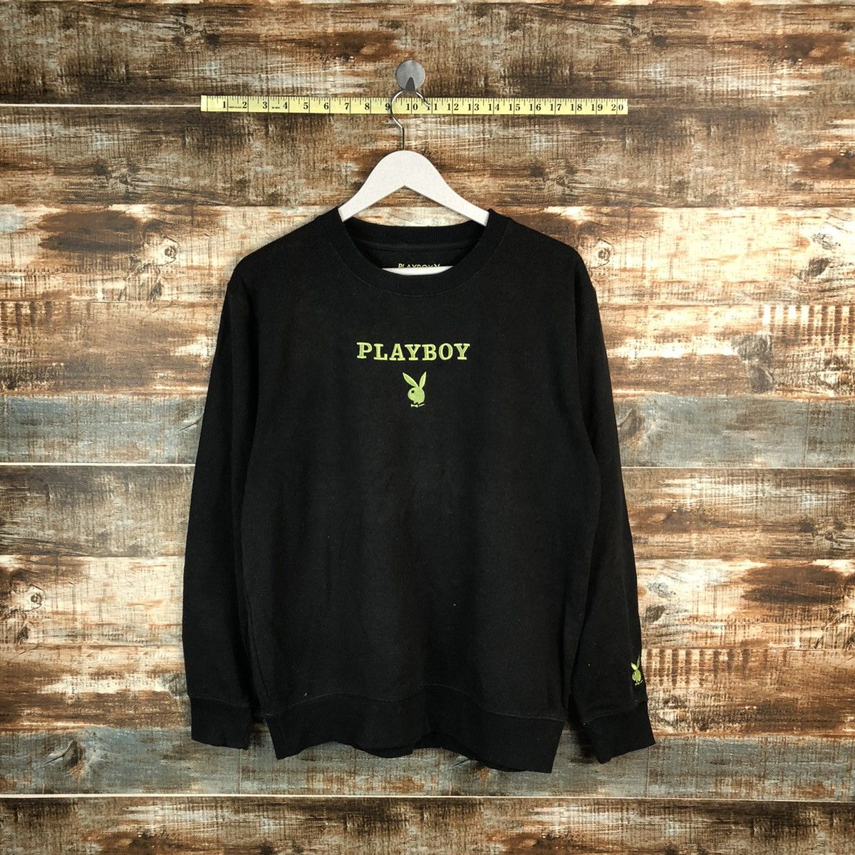 Playboy × Vintage Playboy Bunny Black Sweatshirt #A1532 Size US M / EU 48-50 / 2 - 1 Thumbnail