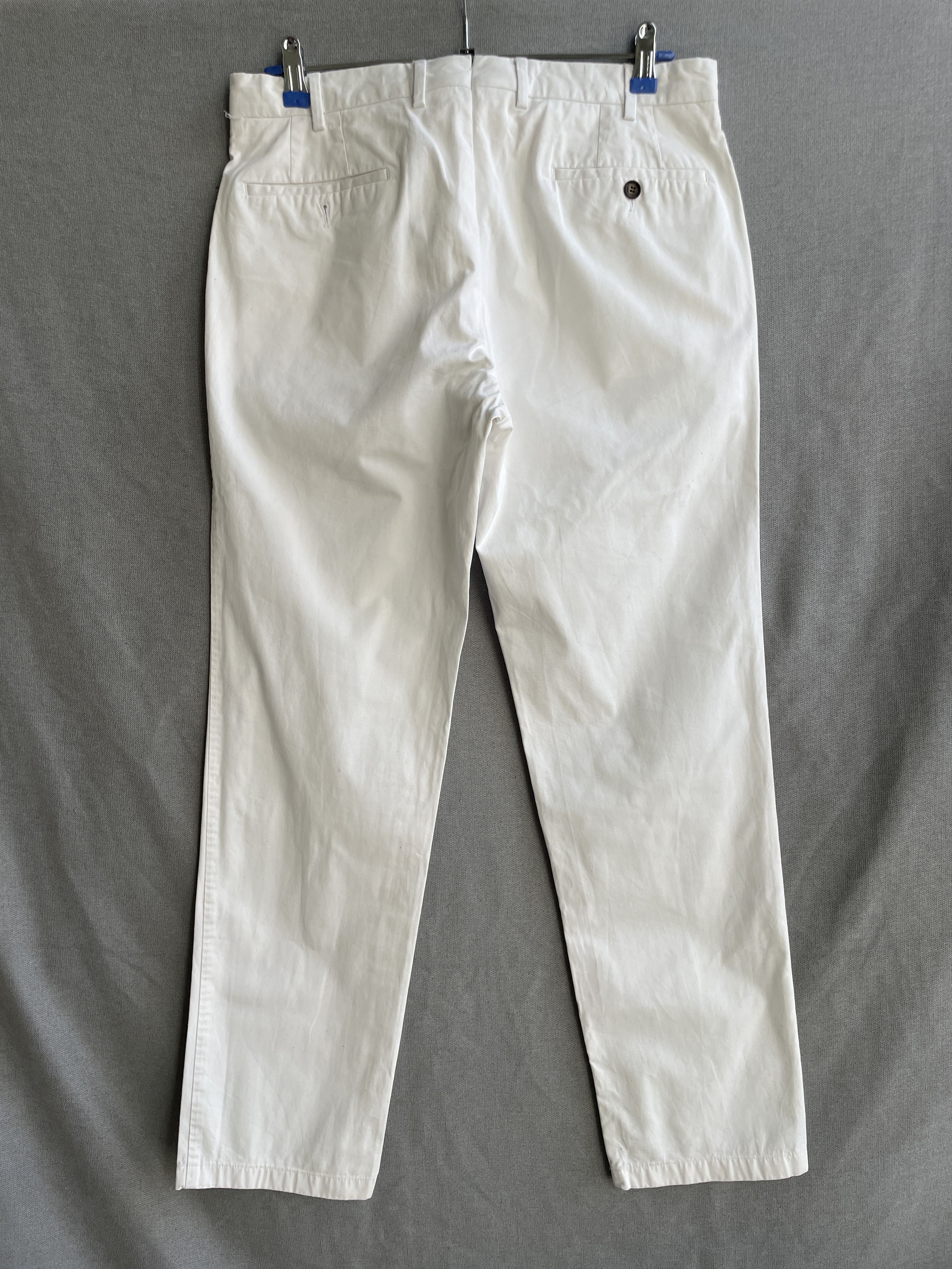 Suitsupply Suitsupply White Straight Cotton Chino Trousers Size EUR 50R Size US 32 / EU 48 - 2 Thumbnail