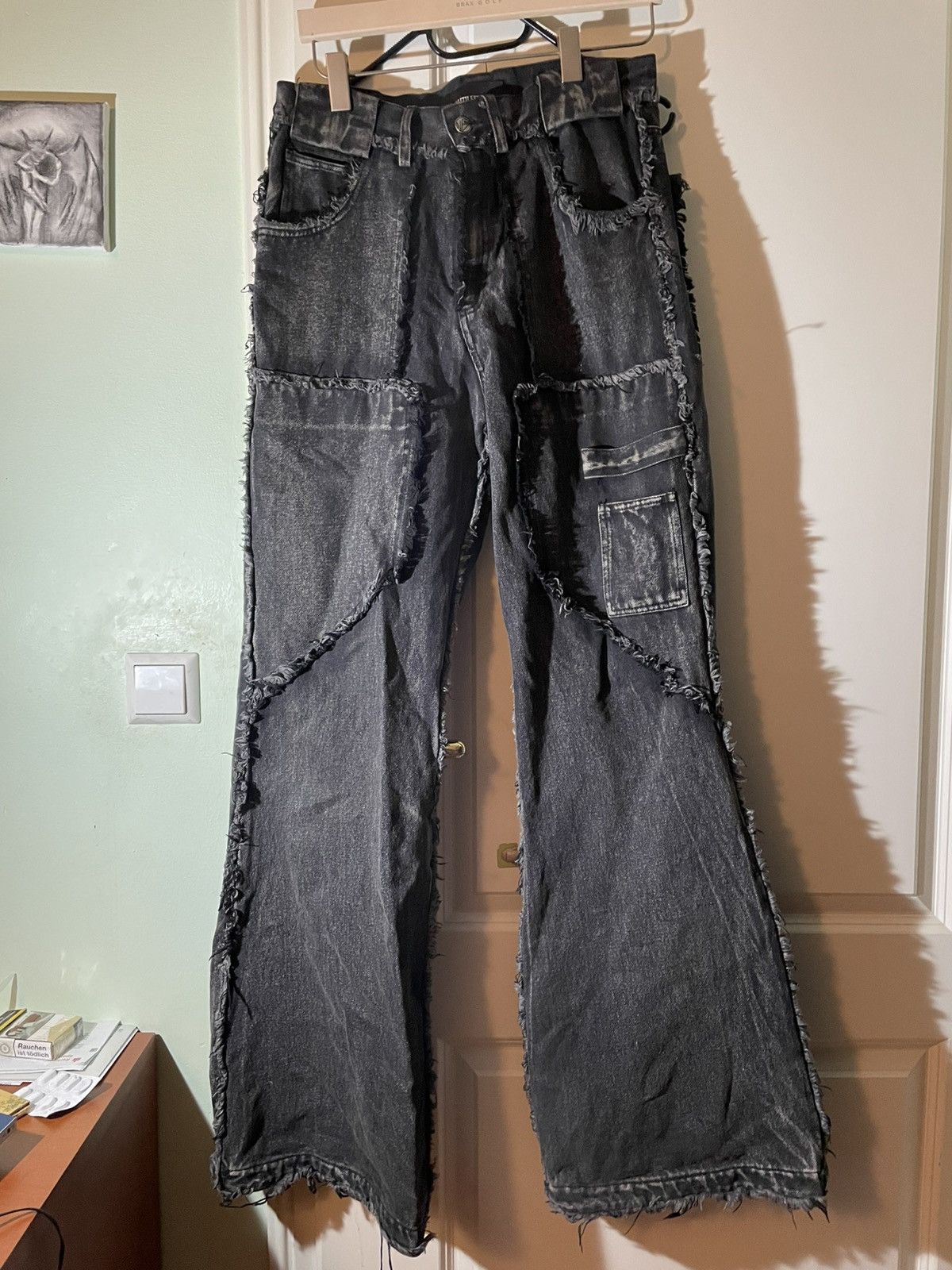 【NO/FAITH STUDIOS】GREEN BLACK USED CARGO NO/FAITH STUDIOS] GREEN BLACK USED CARGO PANTS | 비엑세스