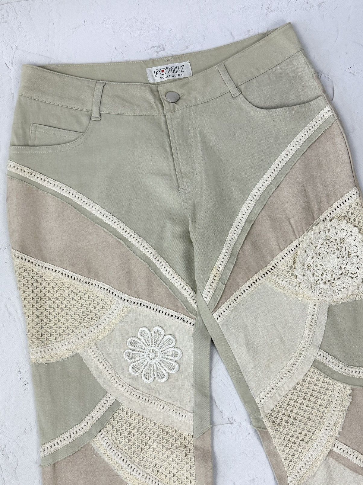 Japanese Brand × Vintage Vintage Embroidered Floral Women’s Pants Size 26" / US 2 / IT 38 - 4 Thumbnail