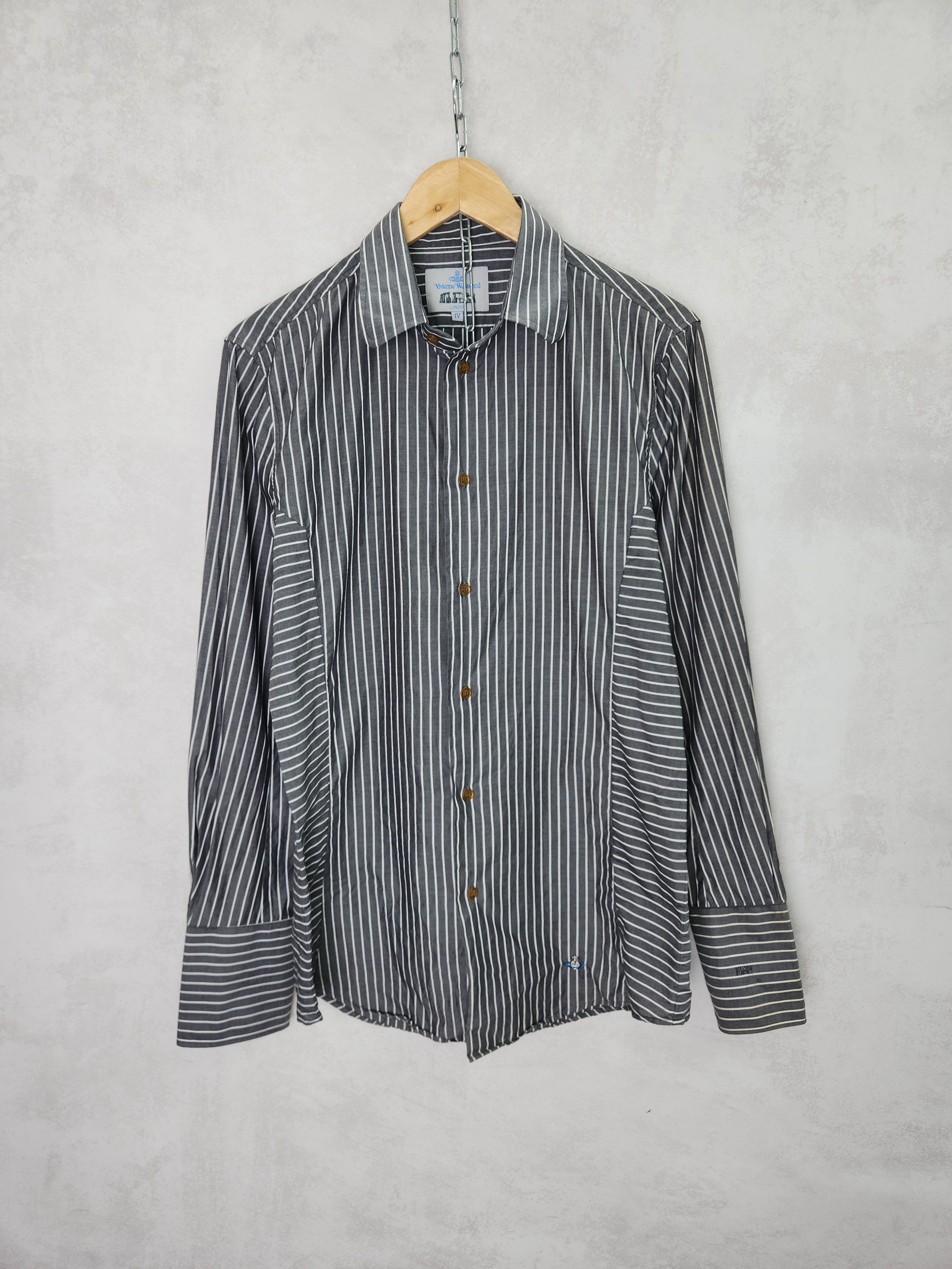 Vivienne Westwood Vivienne Westwood Man london stripes shirt button ups Size US L / EU 52-54 / 3 - 1 Thumbnail