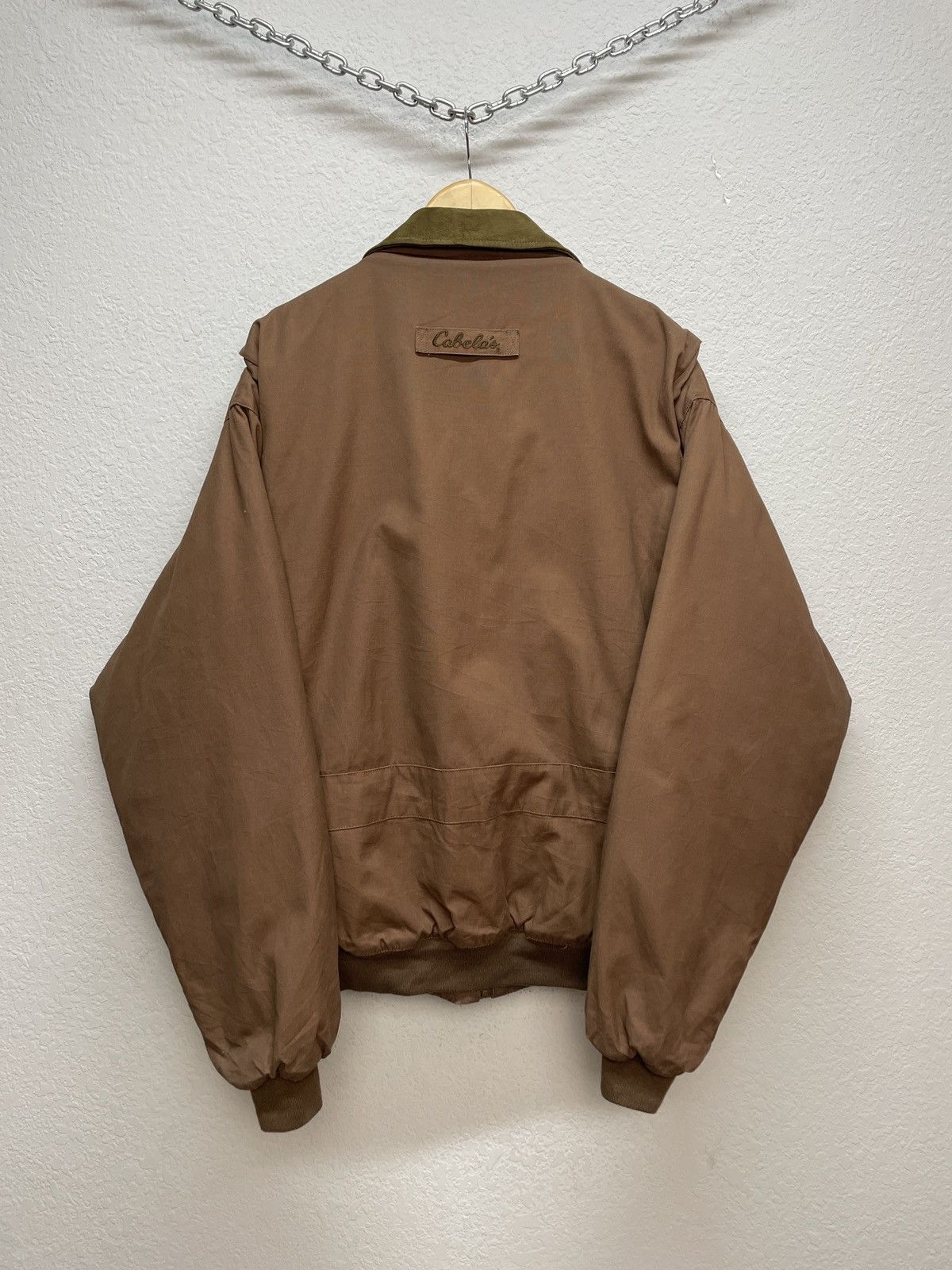 Schott Vintage y2k Avirex Vibe Cabelas Brown Nylon Leather Jacket Size US XL / EU 56 / 4 - 6 Thumbnail