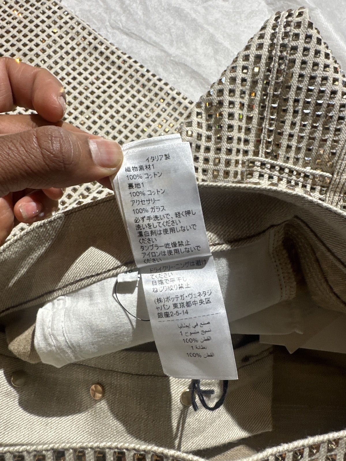 Bottega Veneta $30,000 crystal glass embellished flared runway denim Size US 29 - 8 Thumbnail