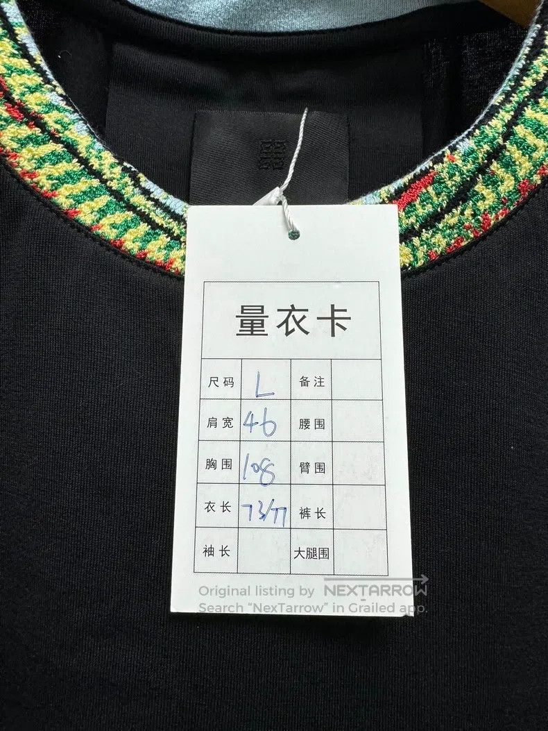 Givenchy Givenchy Knitted Collar Logo Printed Solid Short Sleeve Size US L / EU 52-54 / 3 - 6 Thumbnail