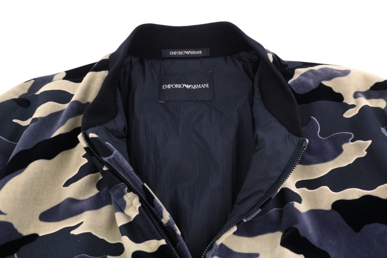 Emporio Armani EU52 Camo Soft Padded Bomber Full Zip 86774 Size US L / EU 52-54 / 3 - 6 Thumbnail