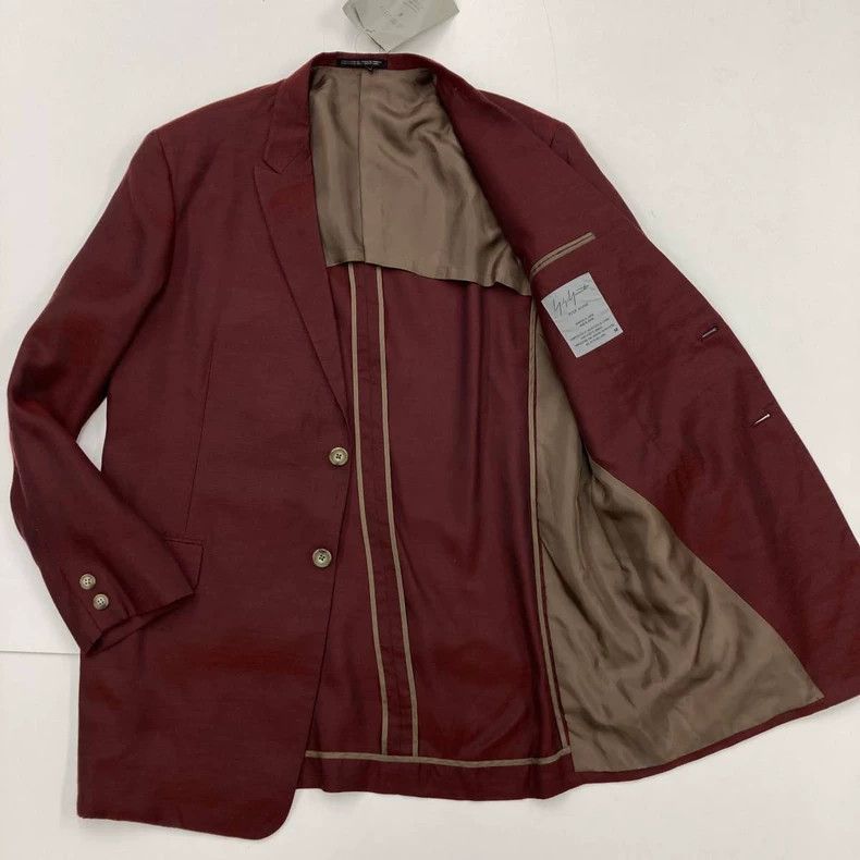 Yohji Yamamoto Yohji Yamamoto Yohji Yamamoto 90s Burgundy Suit Set Size US M / EU 48-50 / 2 - 5 Thumbnail