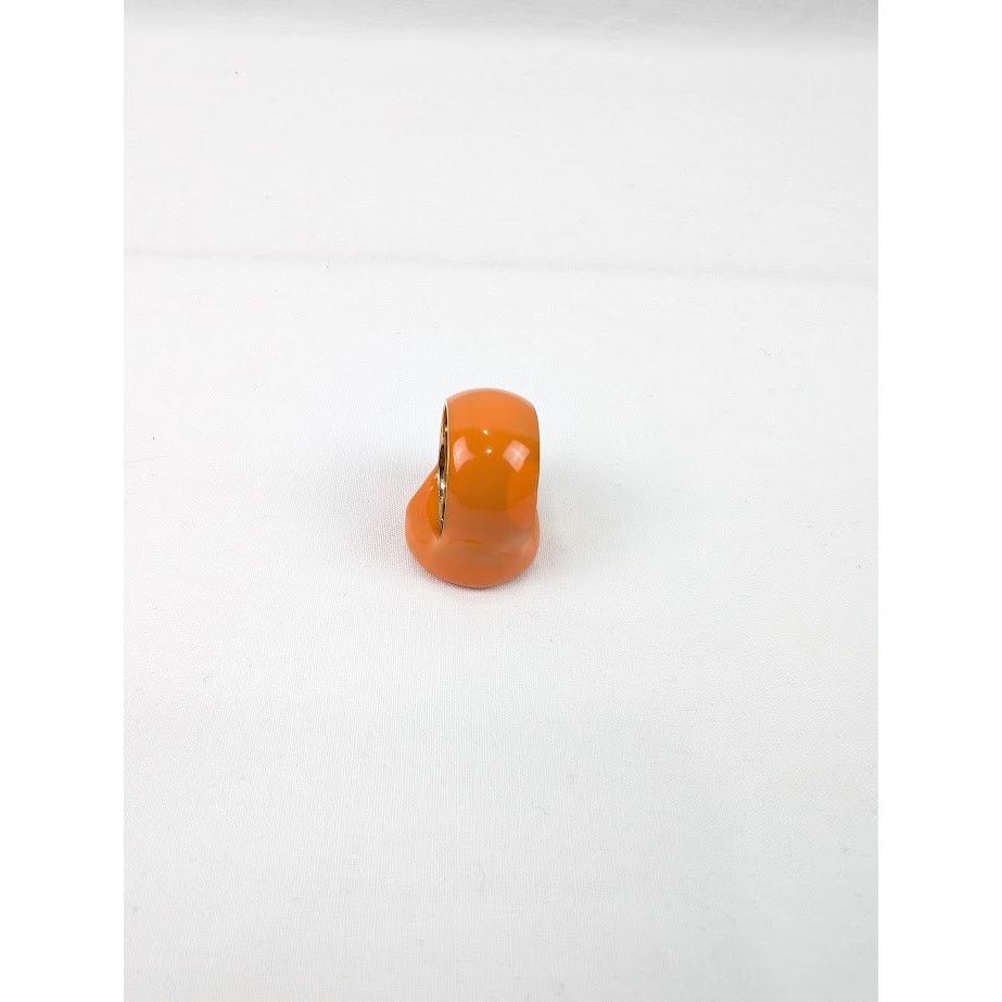 Bottega Veneta o1rshd1 Q:2 / Size: 19 / Sterling Gold Ring In Tangerine Size ONE SIZE - 8 Thumbnail
