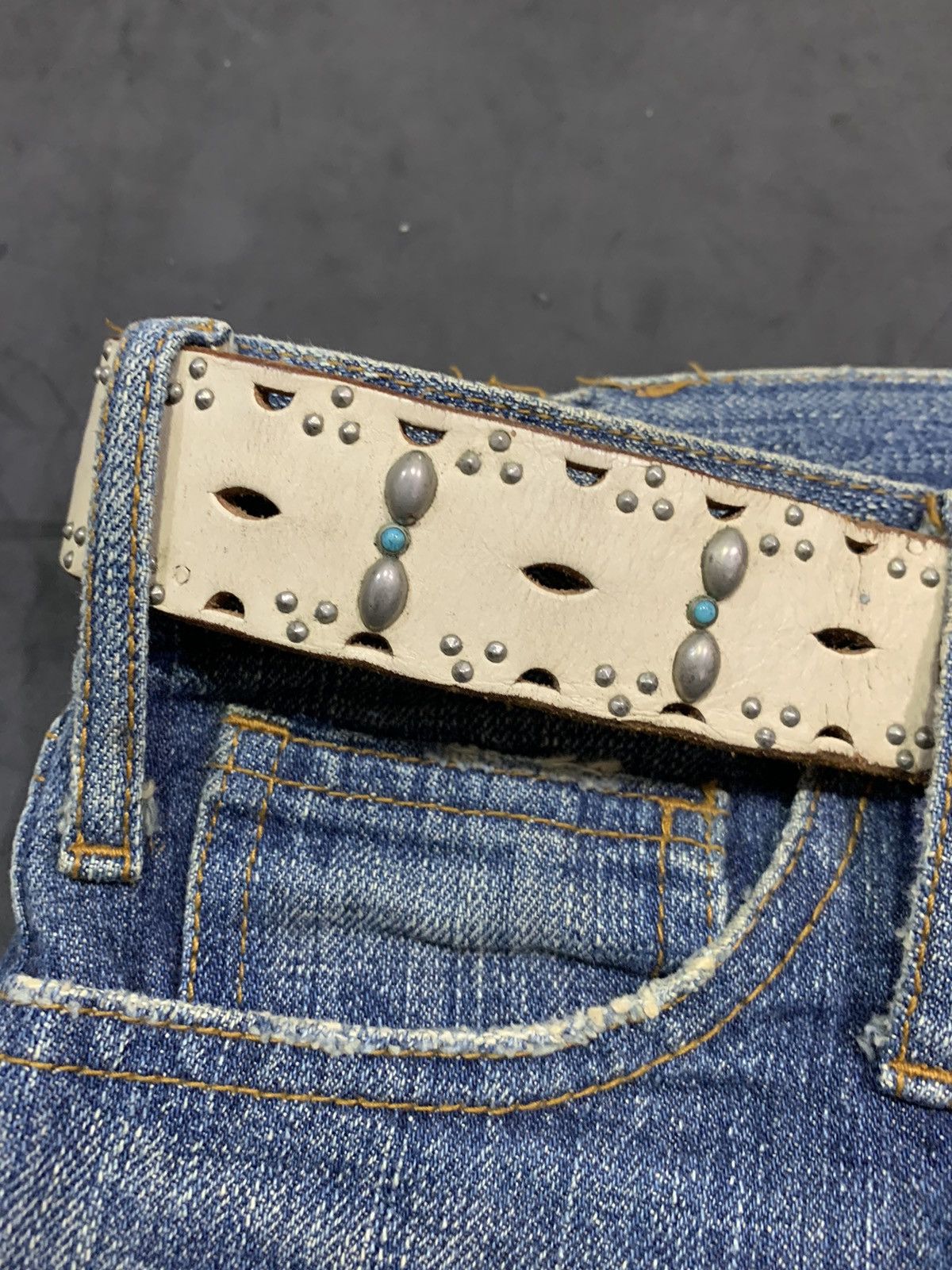14th Addiction 🖤BLACKFRIDAY🖤Uknown leather virus stone belt kmrii styled Size 30 - 3 Thumbnail