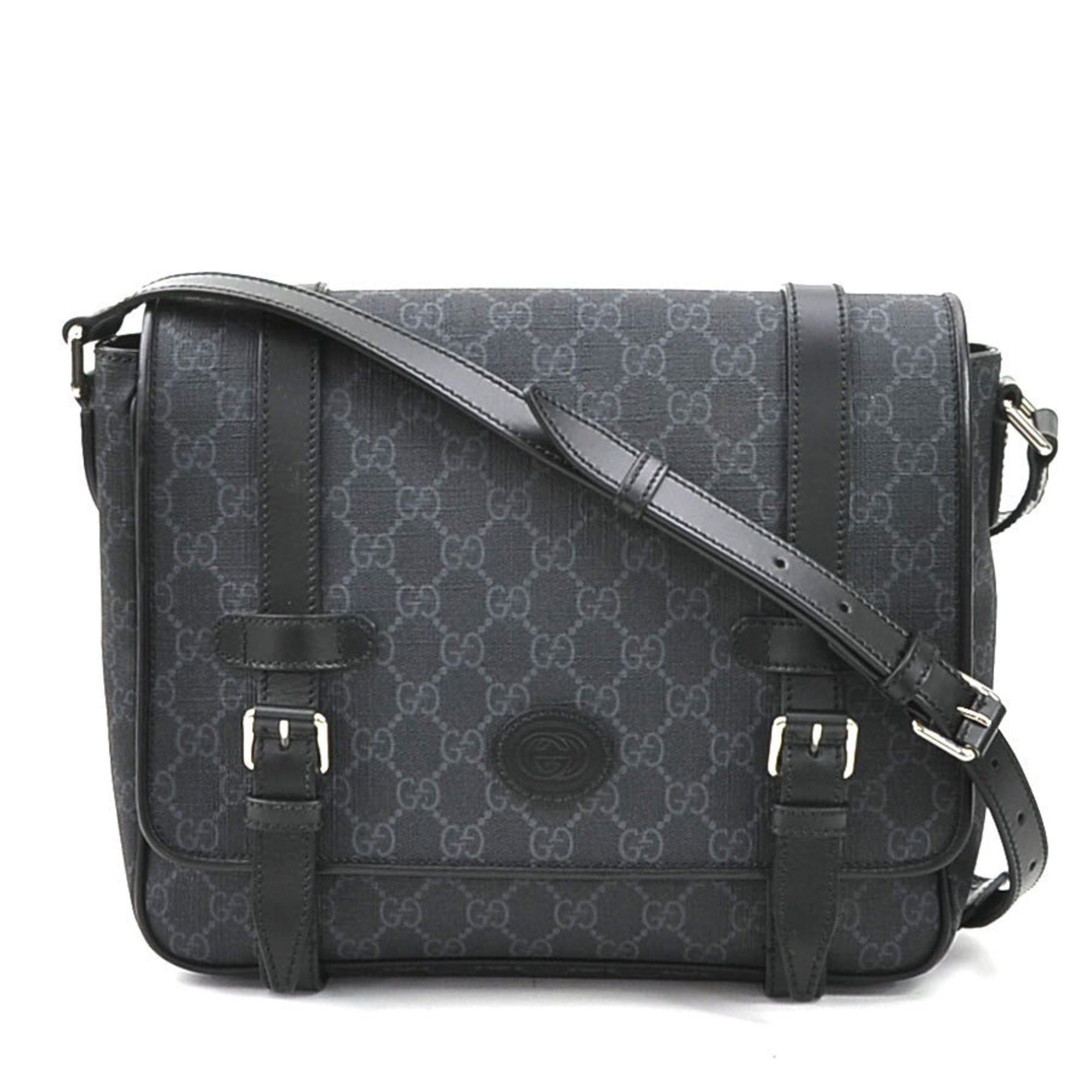 Gucci GUCCI Shoulder Bag GG Supreme Black Grey Silver Men's 658542 e59318a Size ONE SIZE - 1 Thumbnail