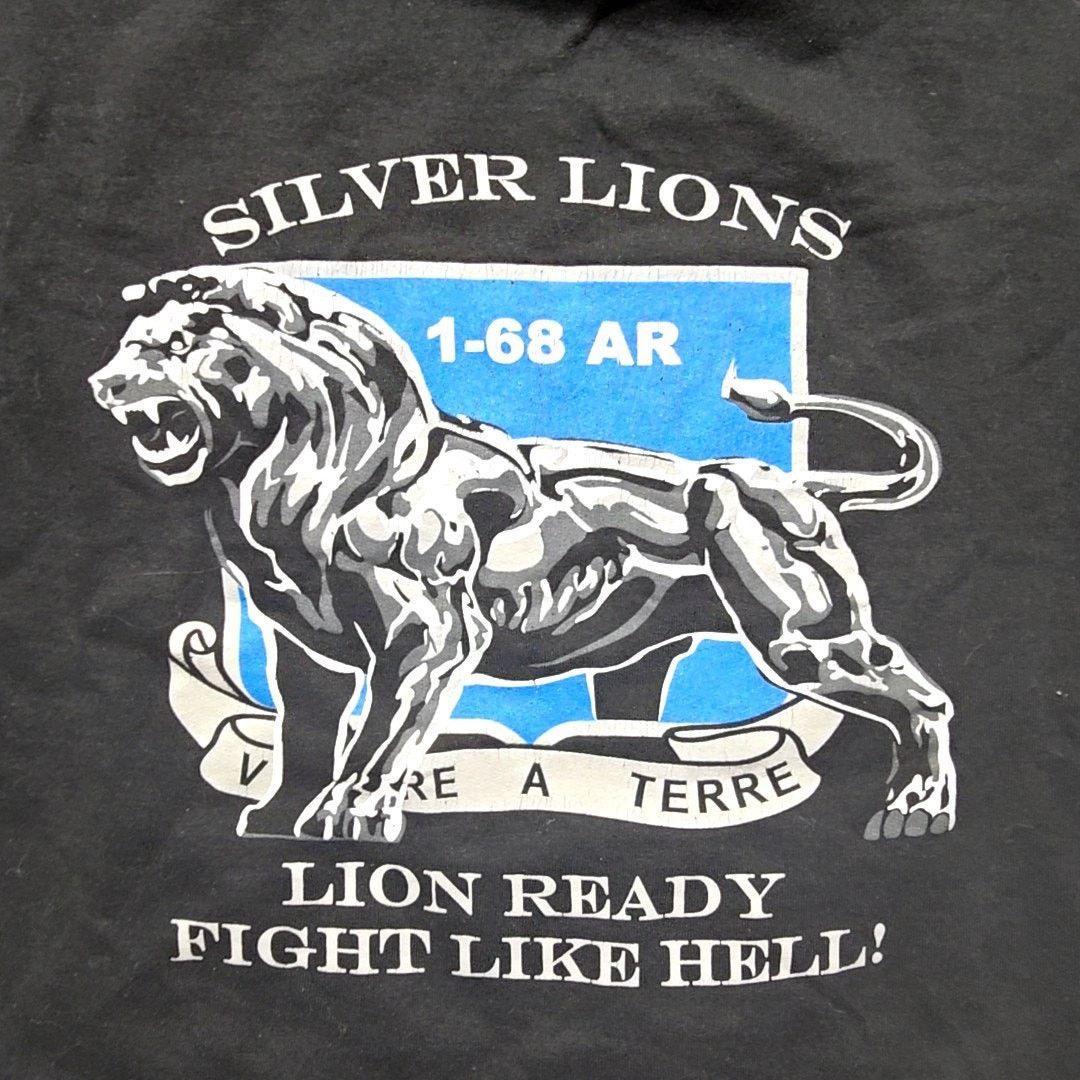 Gildan Iron Brigade Hoodie S Black Silver Lions Military Graphic Size US S / EU 44-46 / 1 - 2 Thumbnail
