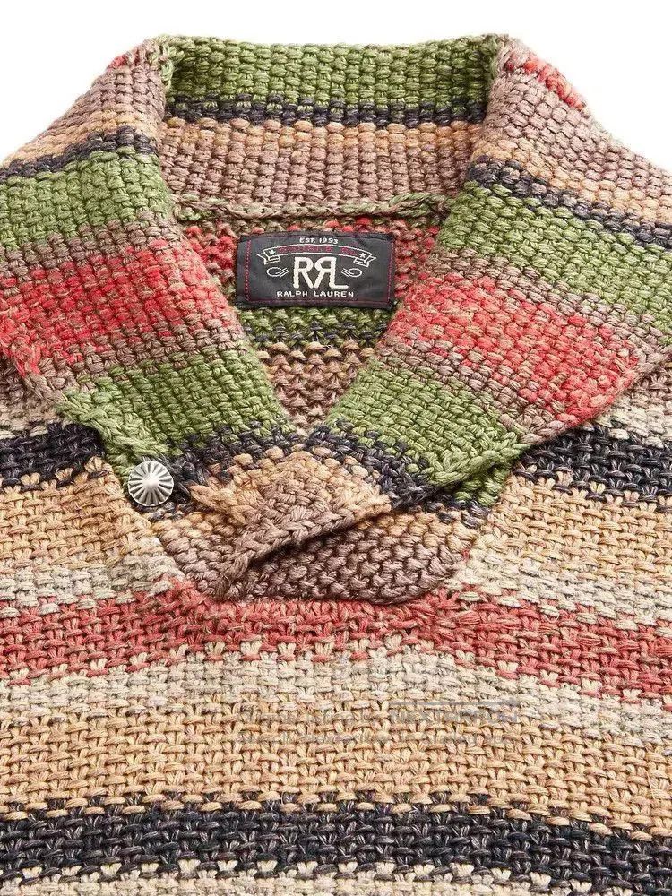 RRL Ralph Lauren RRL Men's Classic Retro Striped Knit Sweater. Size US S / EU 44-46 / 1 - 2 Thumbnail
