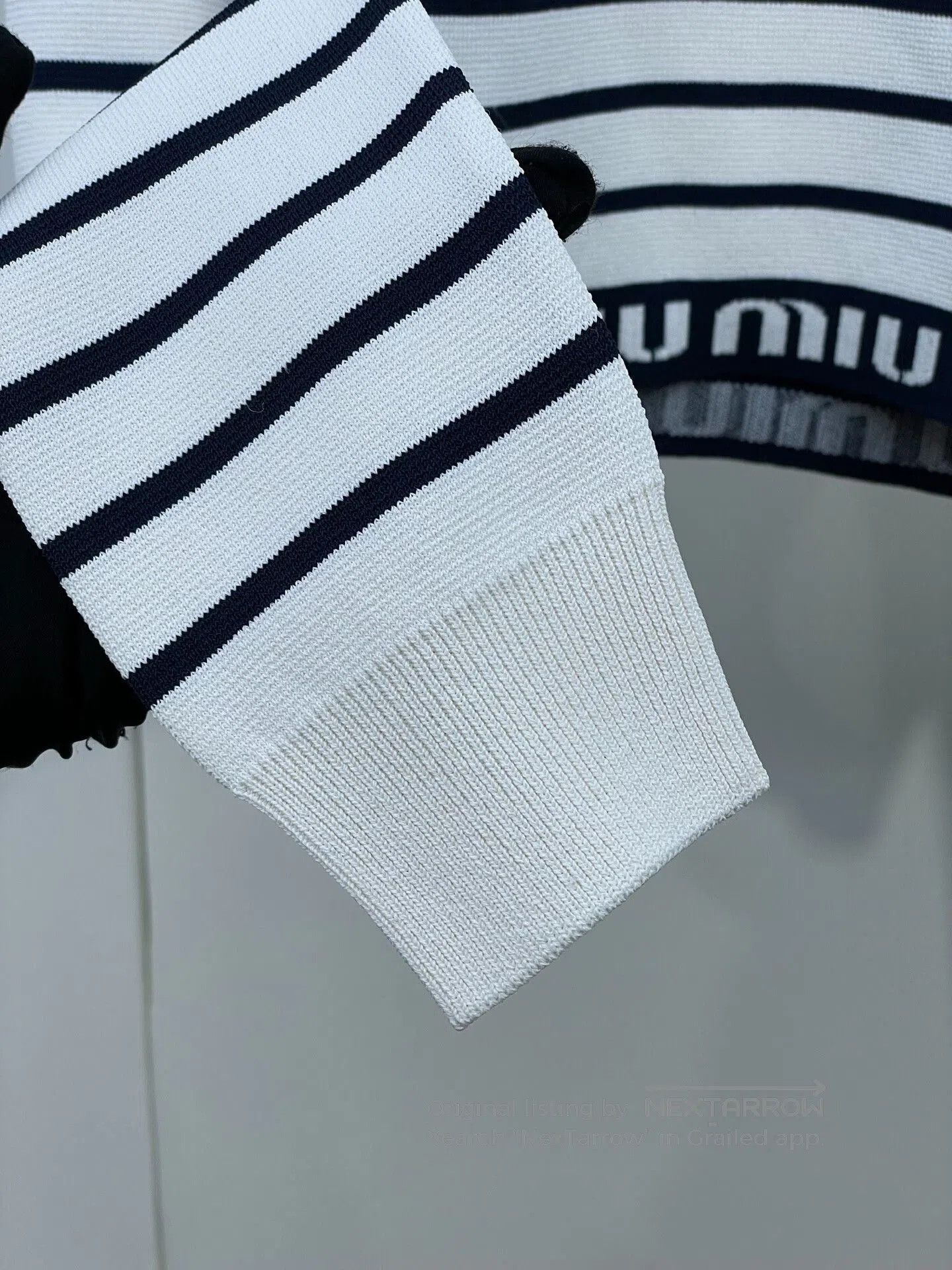 Miu Miu Miu Miu Striped Short Letter Knit. Size S / US 4 / IT 40 - 4 Thumbnail