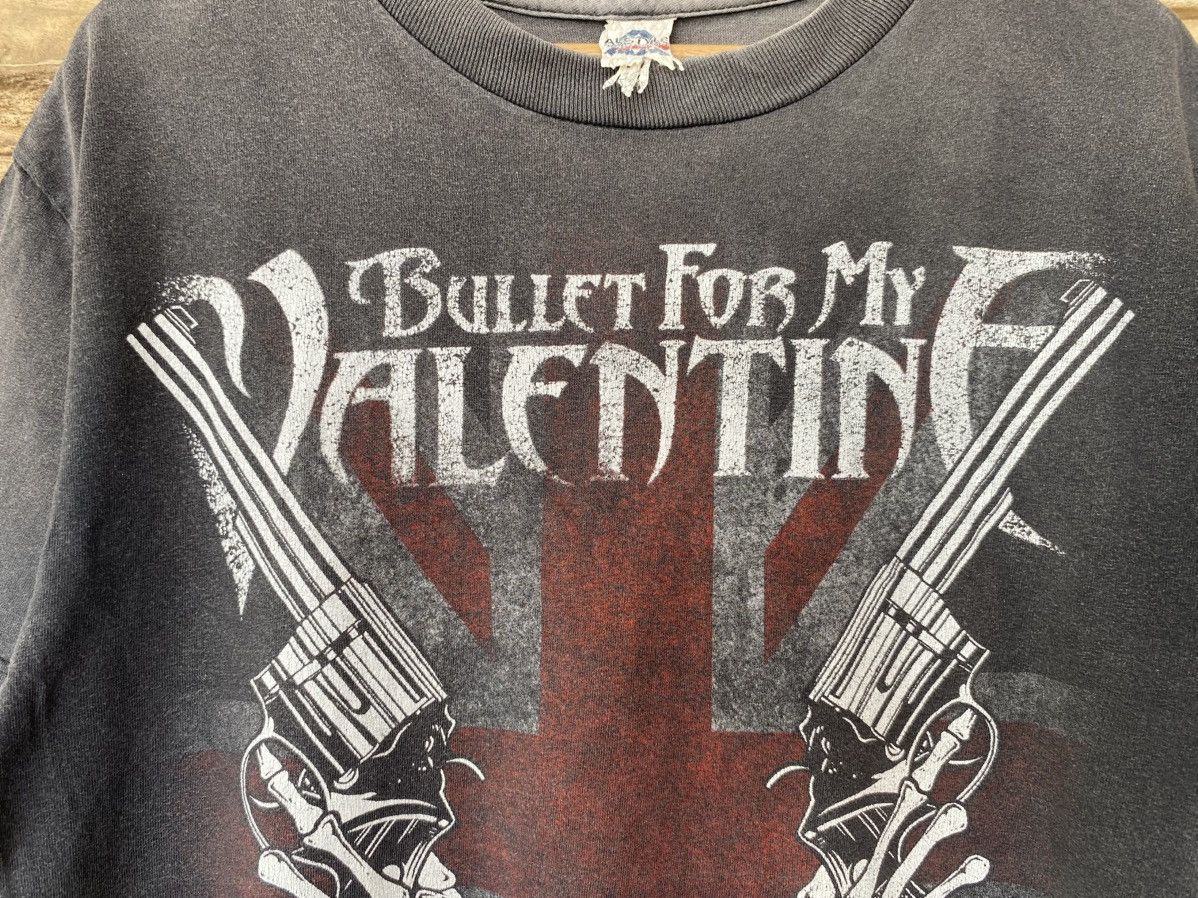 Vintage Vintage Bullet For My Valentine Skeleton Hands Crossed Guns Union Jack Band Tees Faded Size US M / EU 48-50 / 2 - 10 Thumbnail