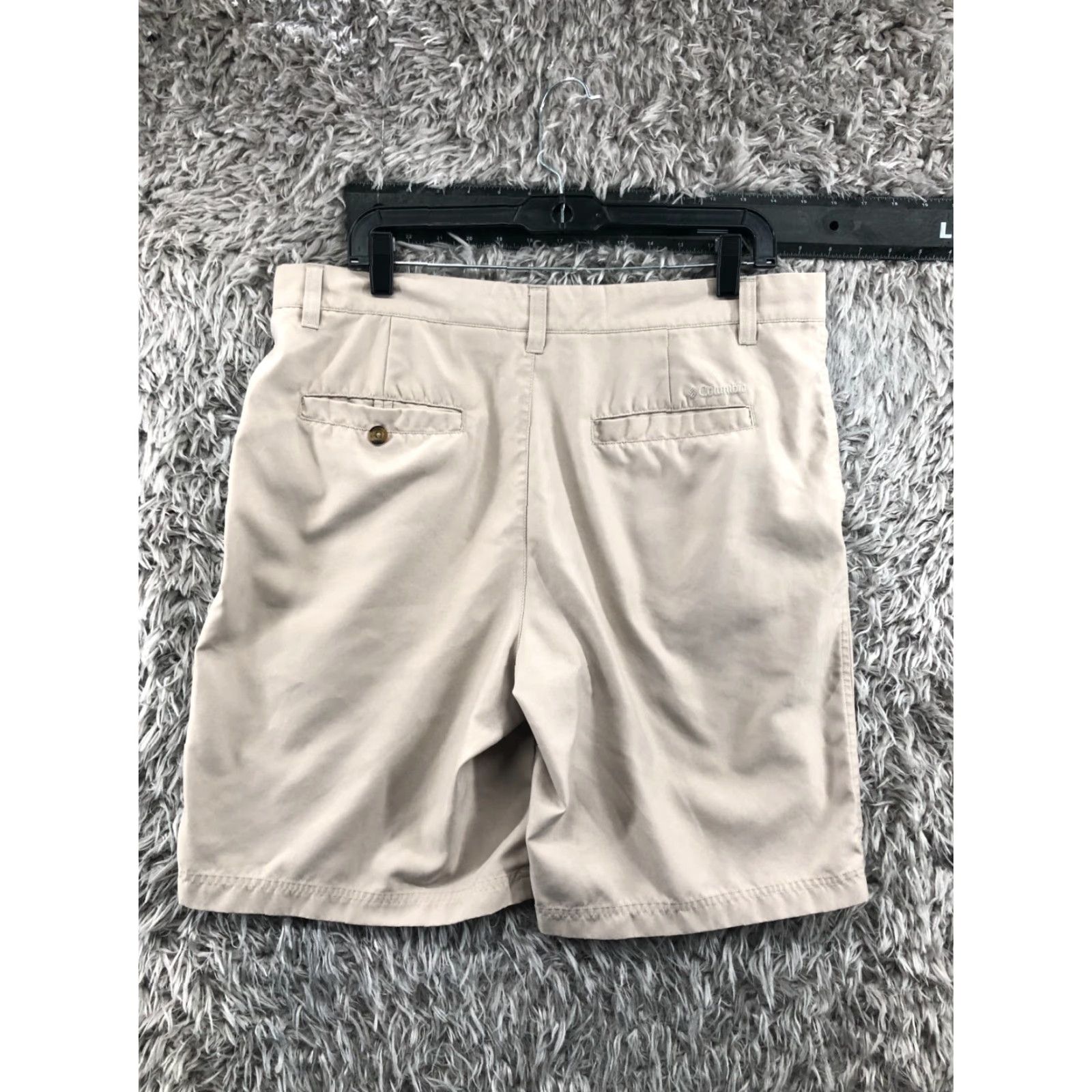Vintage Columbia Shorts Mens 34 Chino Mid Wash Beige Regular 5-Pocket Denim? Size US 34 / EU 50 - 4 Thumbnail